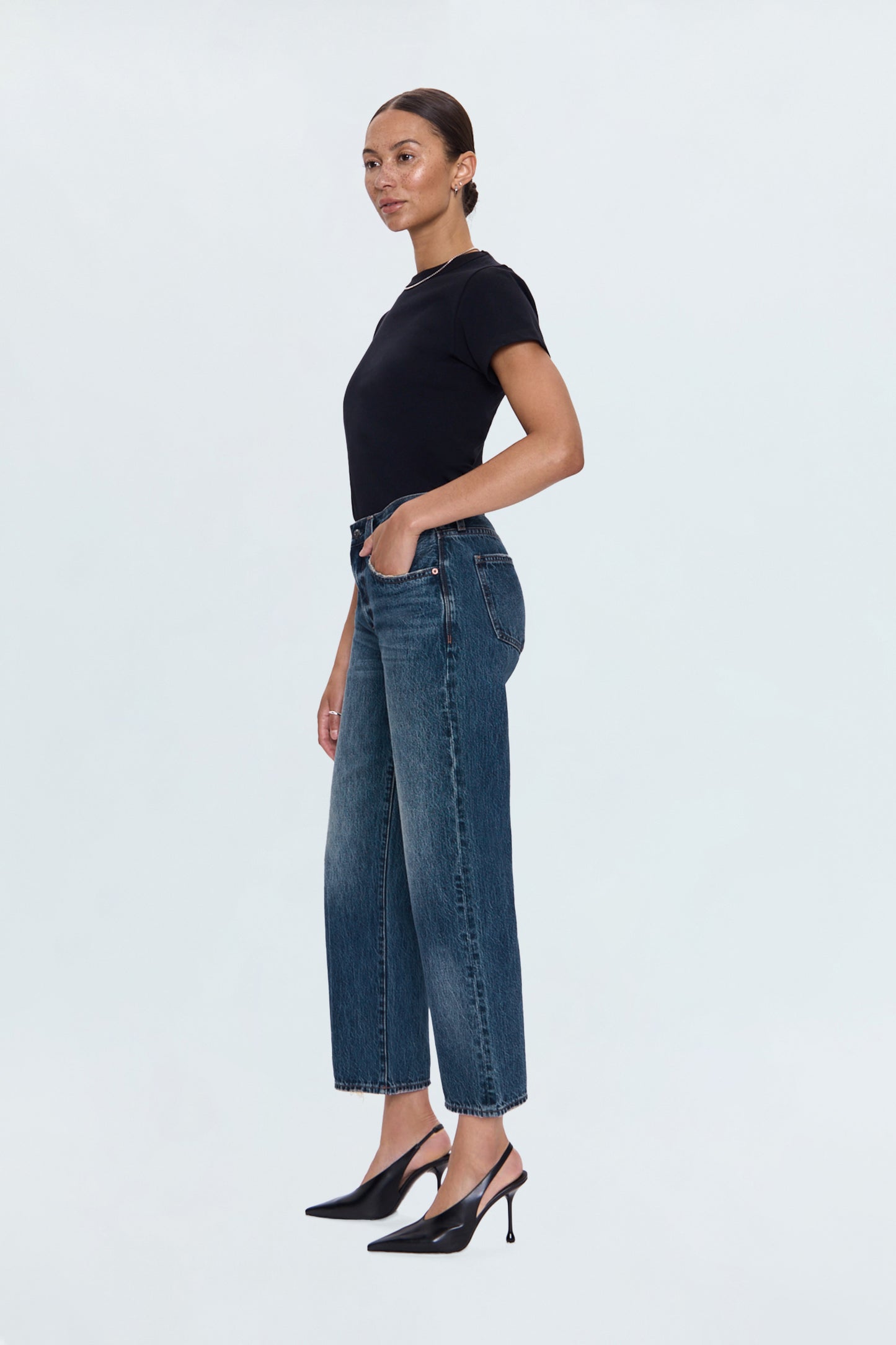 Lexi Mid Rise Bowed Straight Jean - Artisan