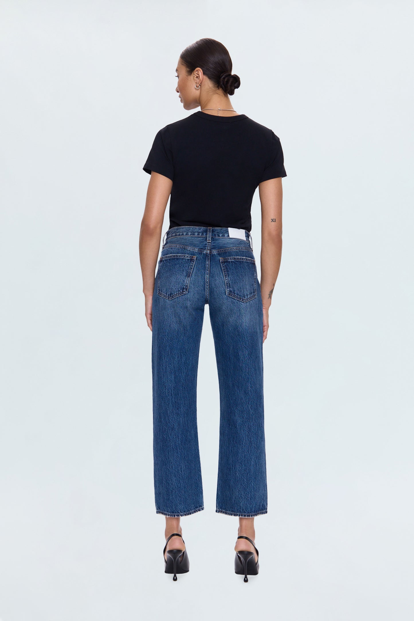 PETITE Lexi Mid Rise Bowed Straight Jean - Artisan