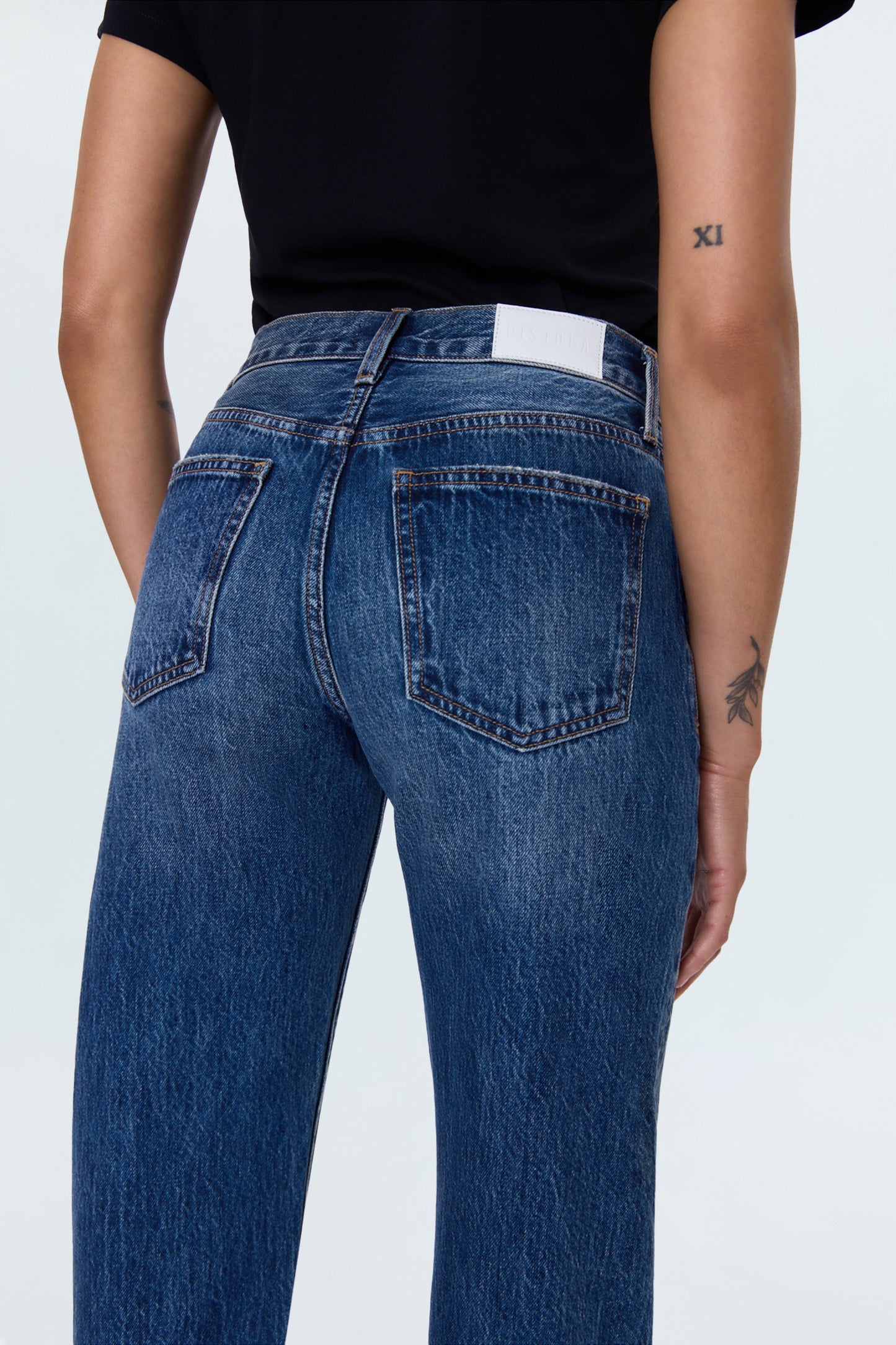 PETITE Lexi Mid Rise Bowed Straight Jean - Artisan