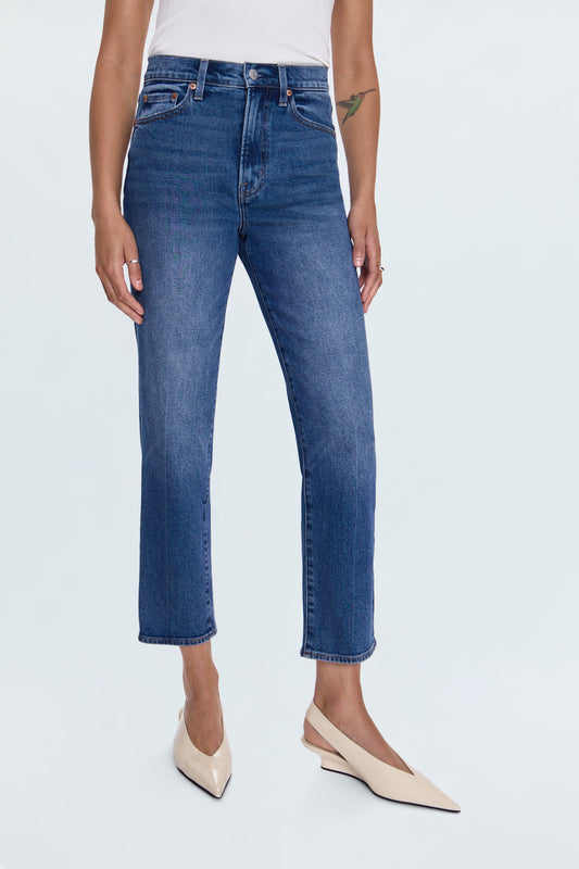 Charlie High Rise Classic Straight Jean - Augustus