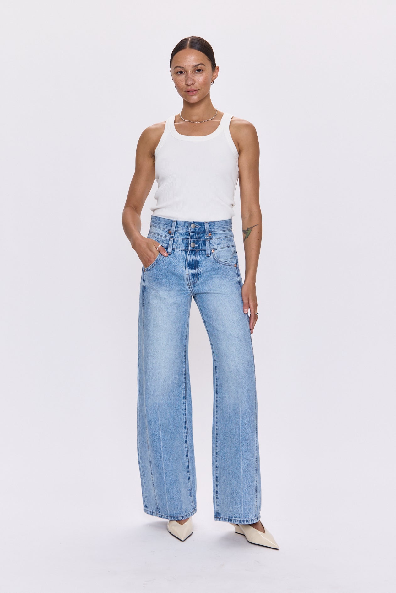 Caleb High Rise Relaxed Stacked Waist- Era