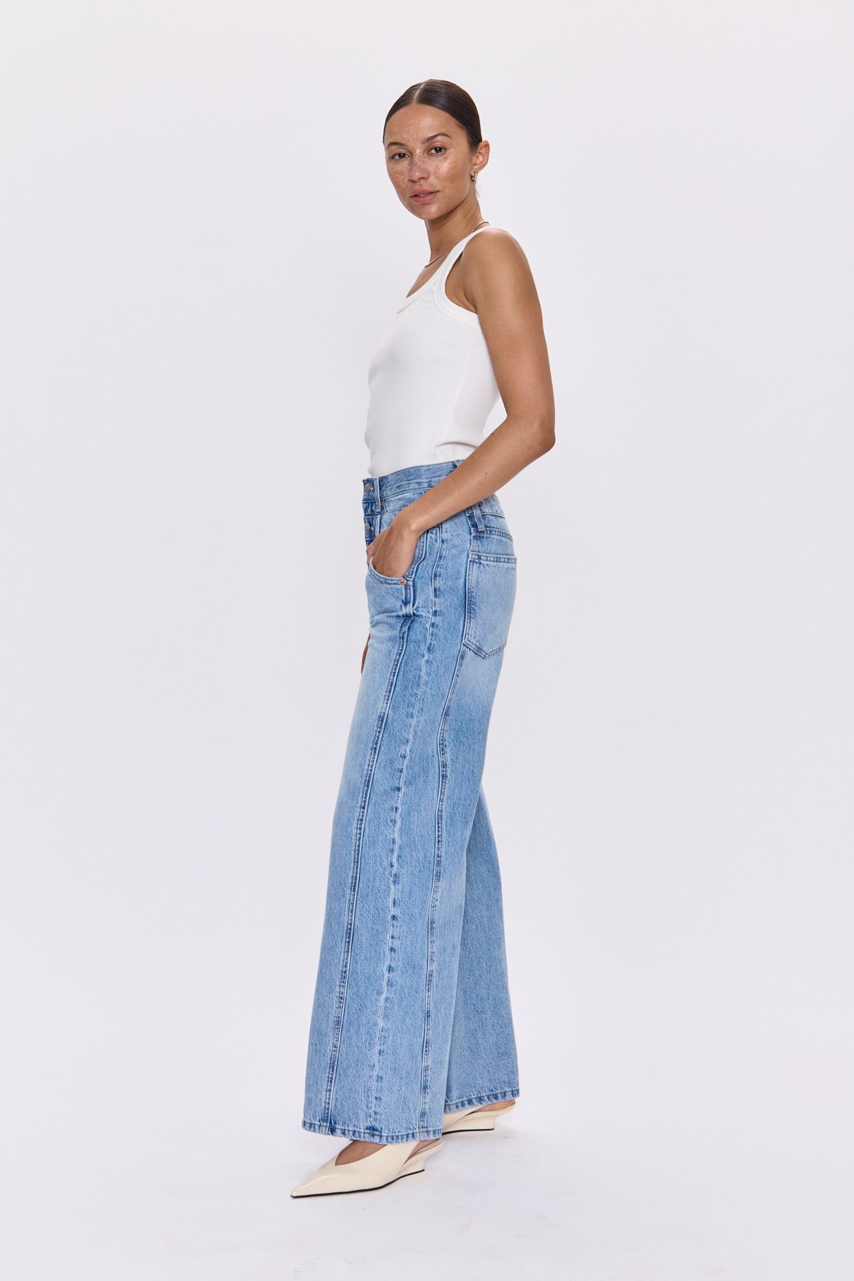 Caleb High Rise Relaxed Stacked Waist- Era