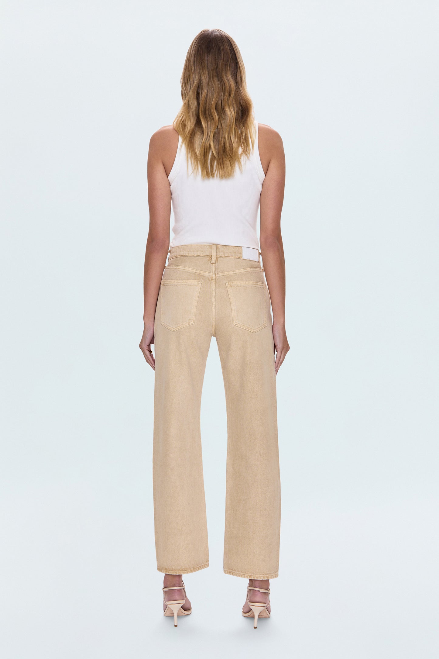 Lexi Mid Rise Bowed Straight Jean - Sand Dollar