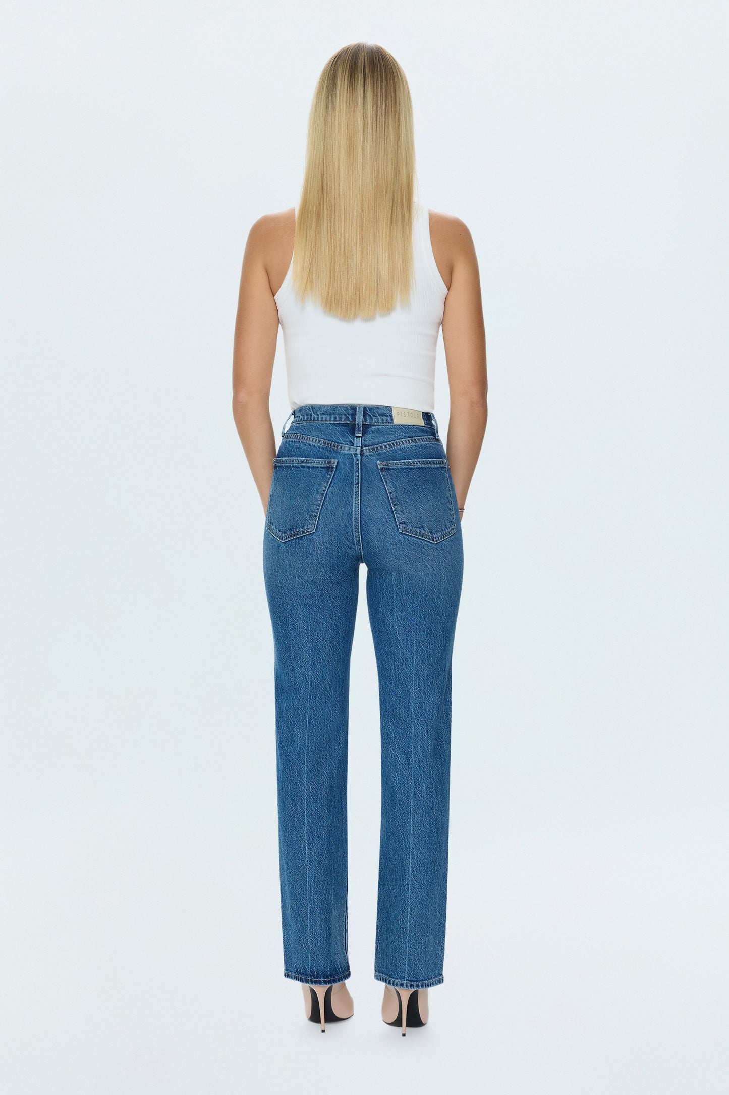 Cassie Super High Rise Straight Jean - Palladium