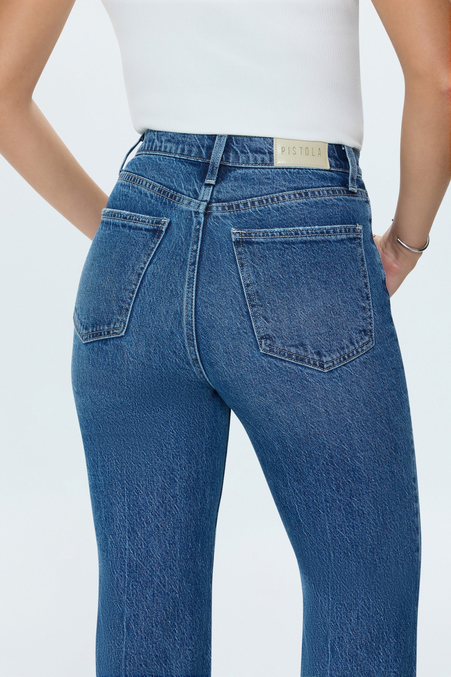 Cassie Super High Rise Straight Jean - Palladium