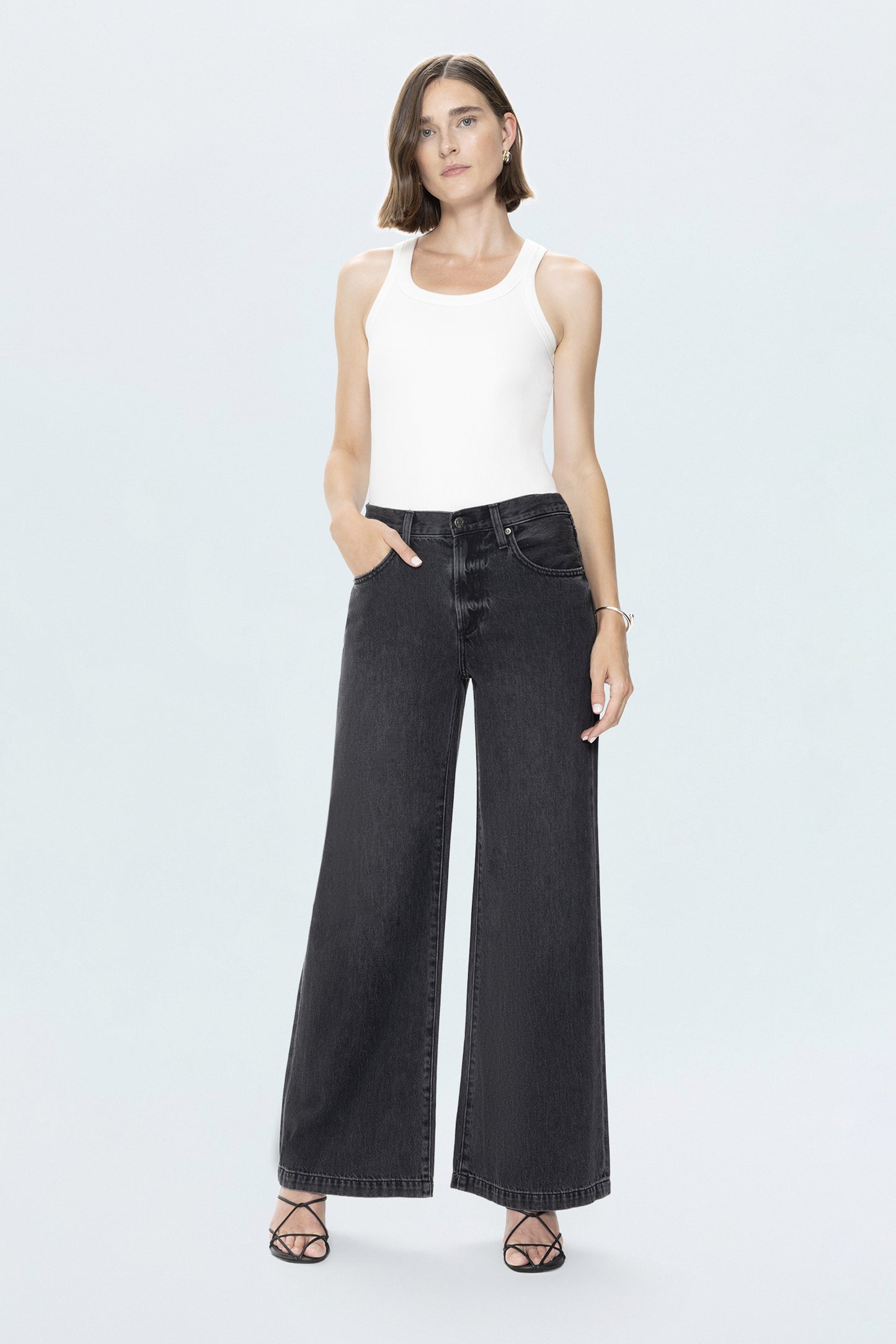 Jadyn Low Slung Palazzo Jean - Zen