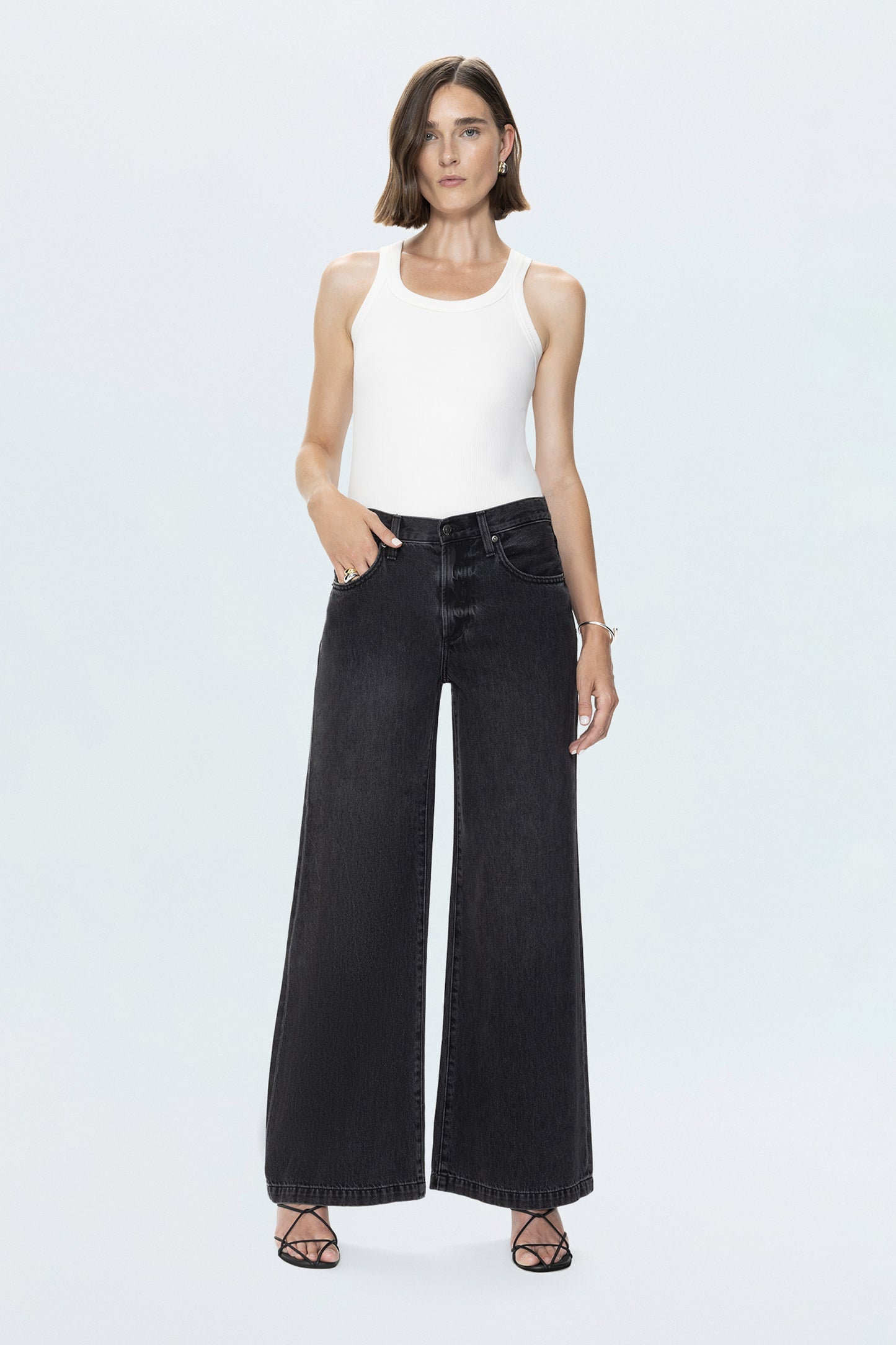 Jadyn Low Slung Palazzo Jean - Zen