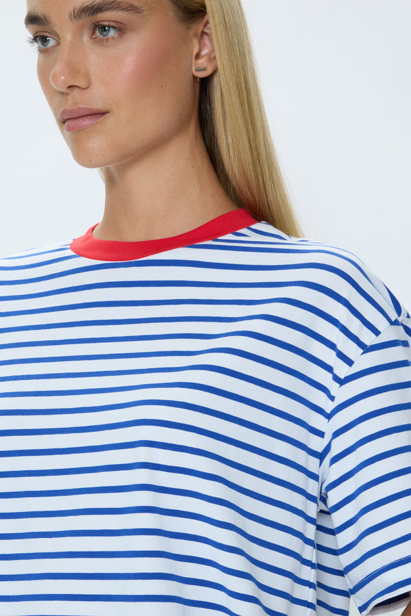 Mae Cropped Tee - Maritime Red