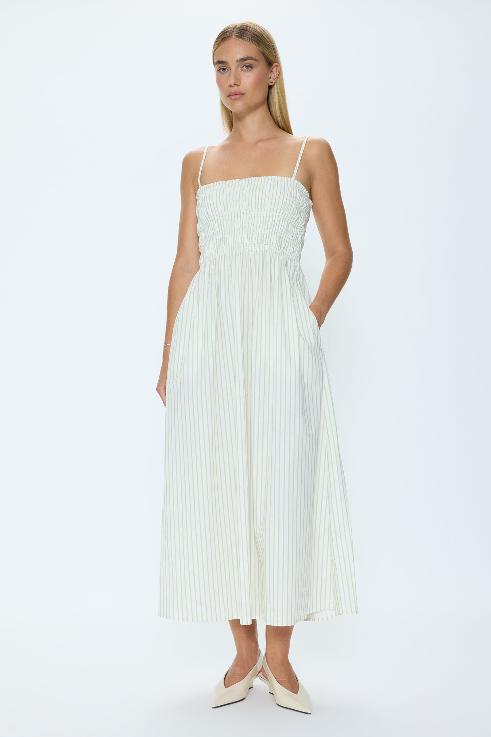 plaid midi dress zara zara plaid print puff sleeve midi dress – good market thrift store