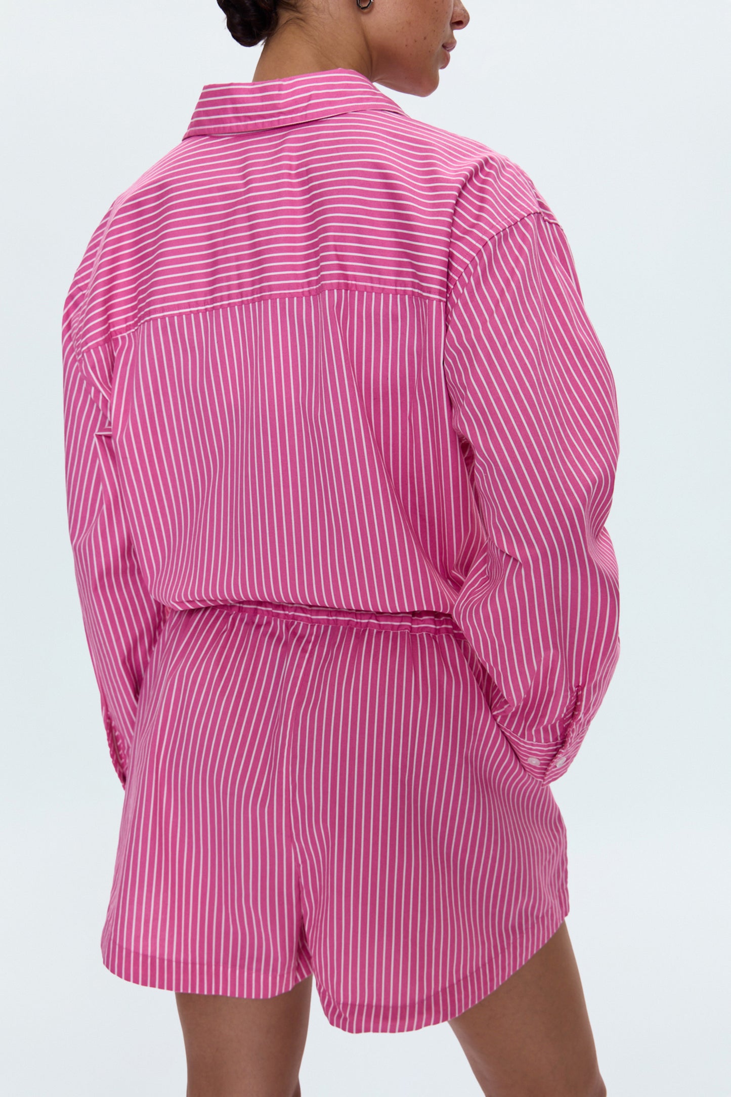 Amelie Romper - Pink Carnation Stripe