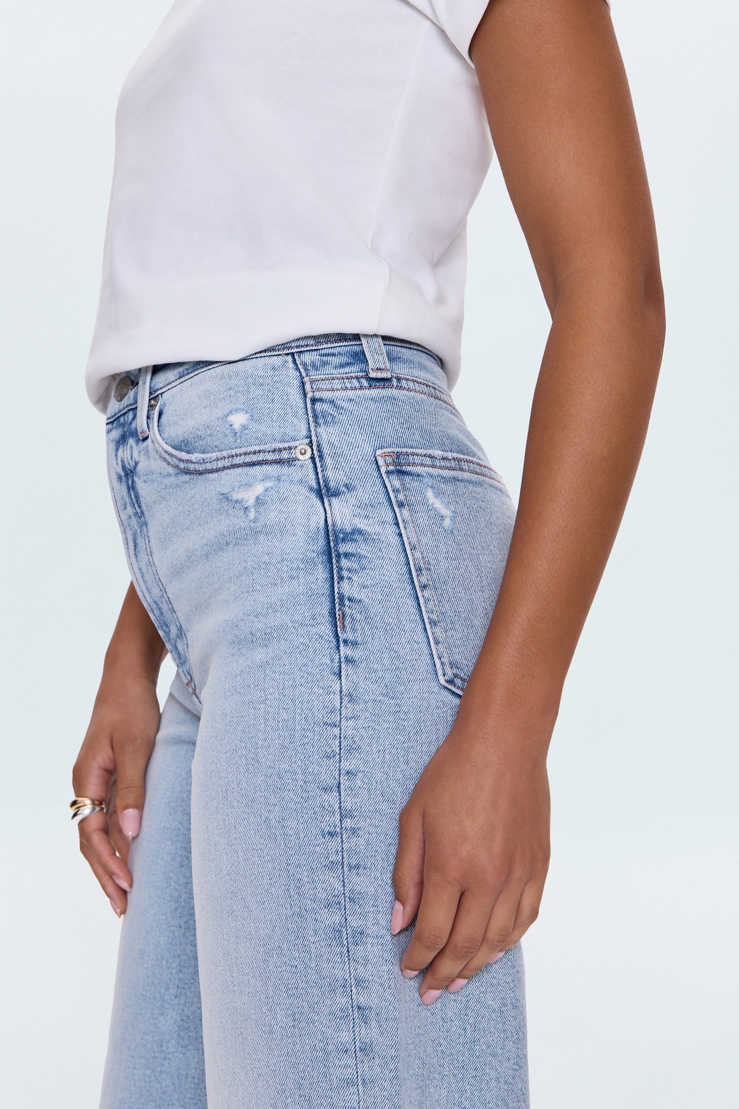 PETITE Lana High Rise Ultra Wide Leg Jean - Sun-Kissed Vintage