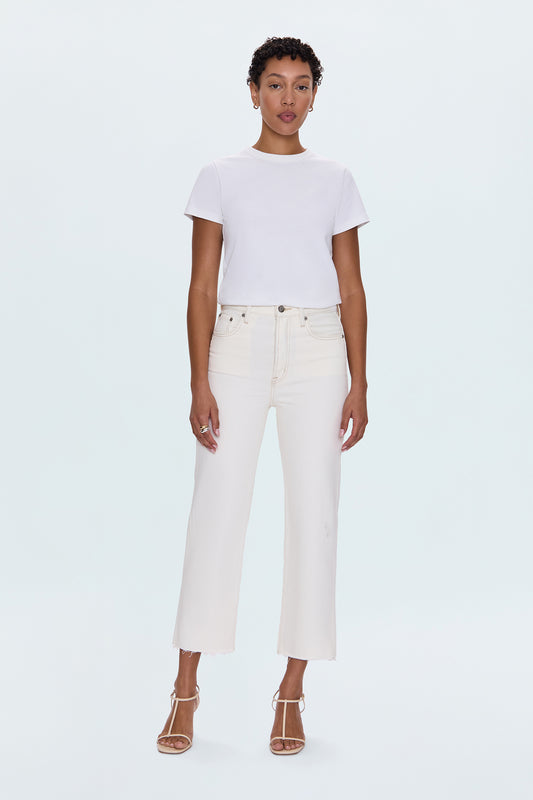 Cassie Super High Rise Straight Jean - Ecru Vintage