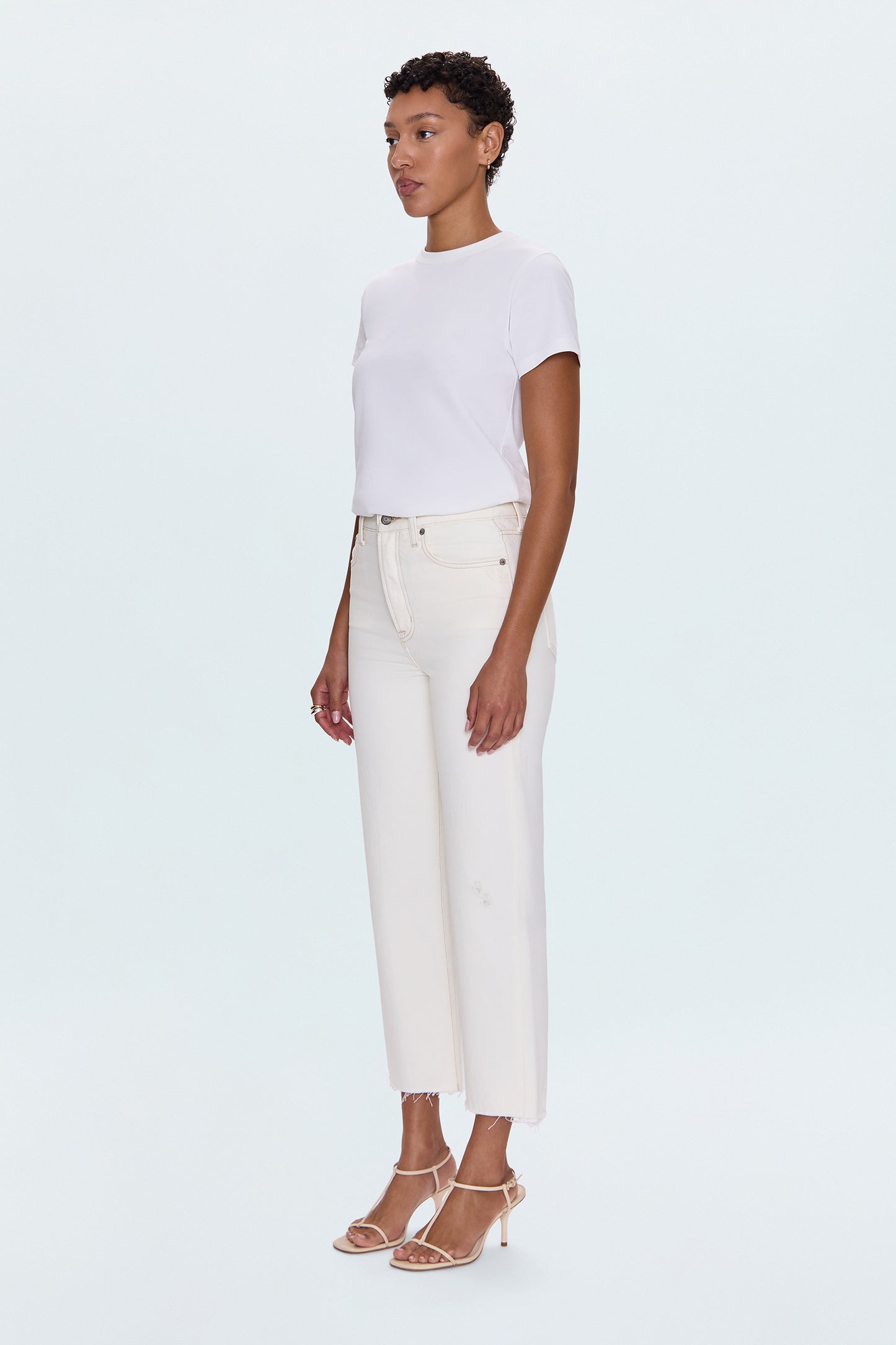 Cassie Super High Rise Straight Jean - Ecru Vintage