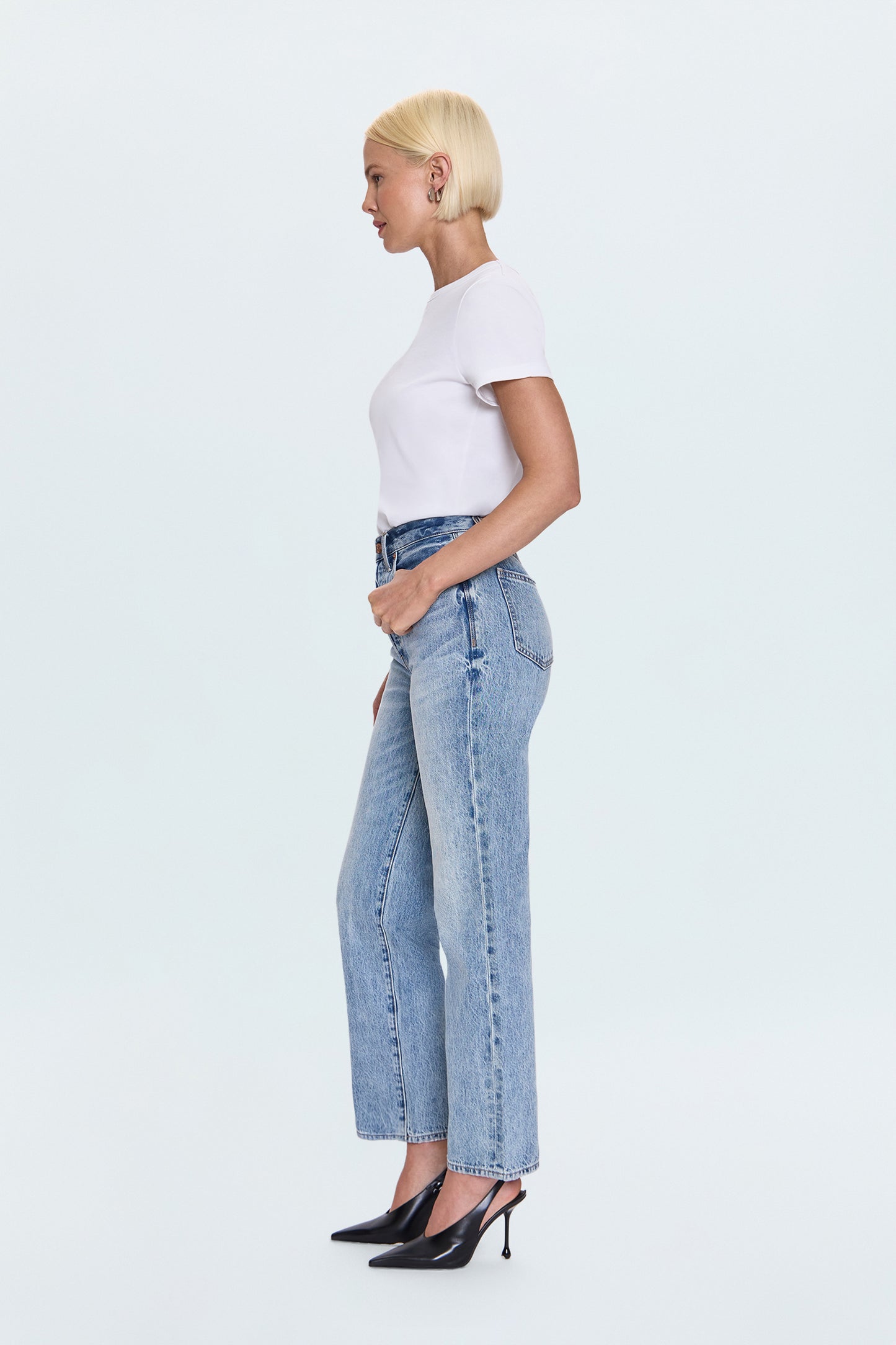 Cassie Super High Rise Straight Jean - Bramble