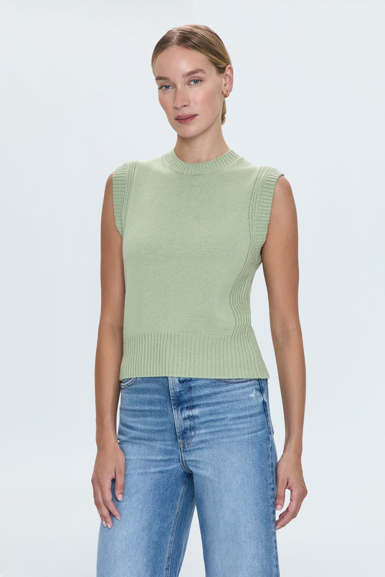 Leandra Sweater Vest- Pistachio