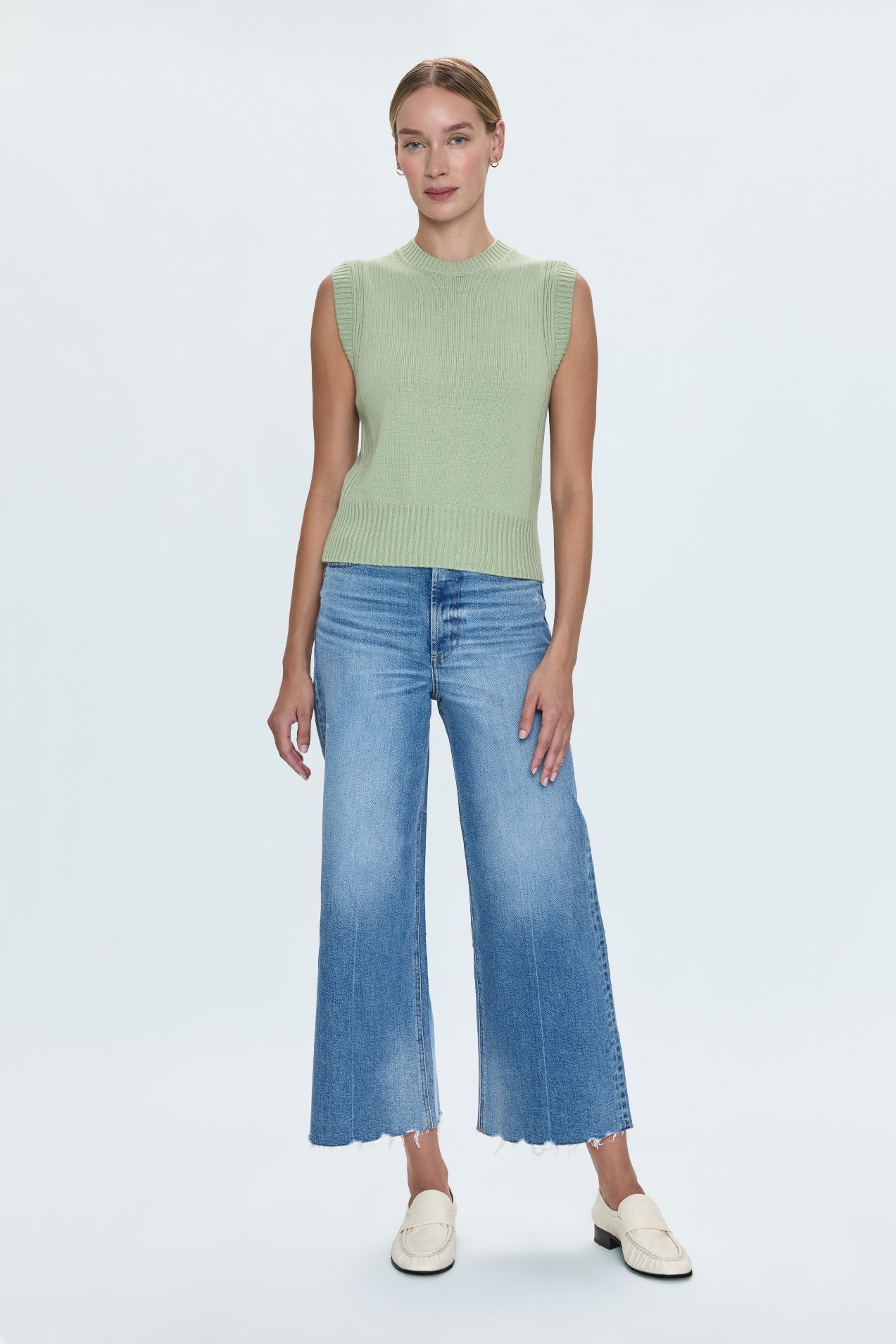 Leandra Sweater Vest- Pistachio