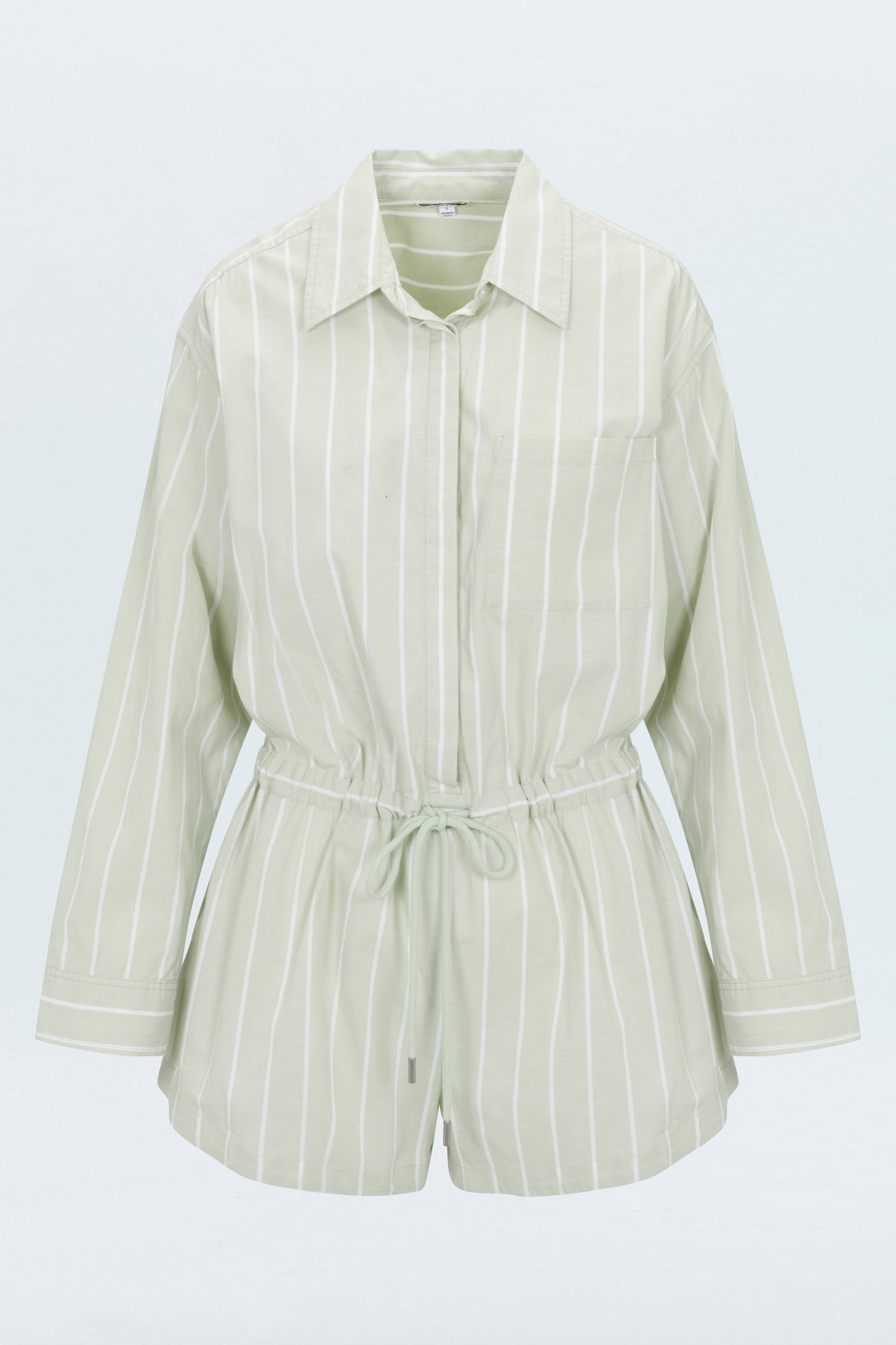 Amelie Romper- Pistachio Stripe