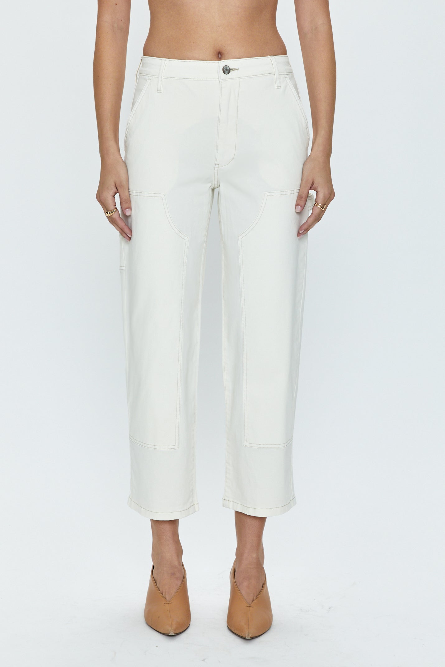 Ashton Straight Leg Carpenter Ankle - Vanilla