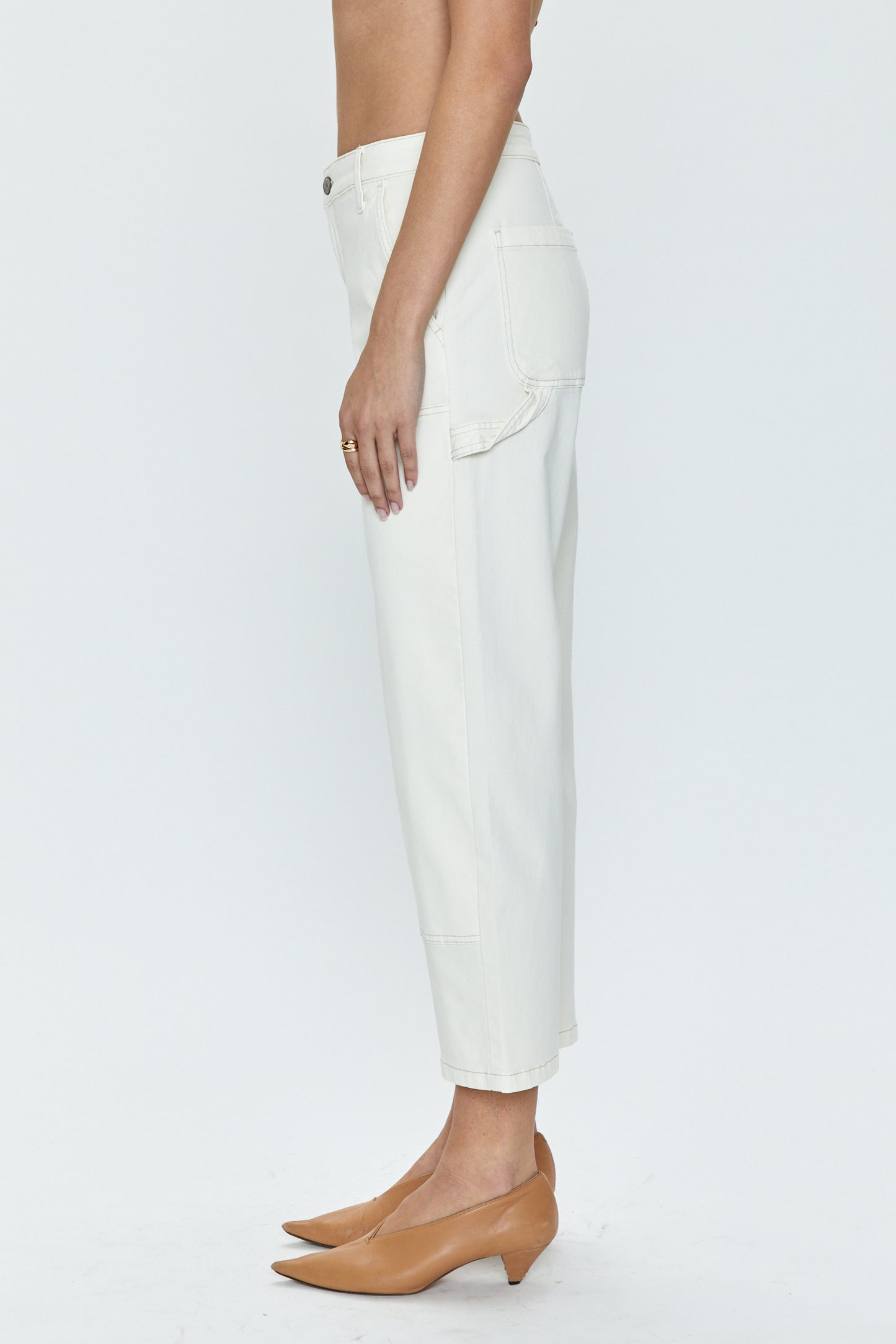 Ashton Straight Leg Carpenter Ankle - Vanilla