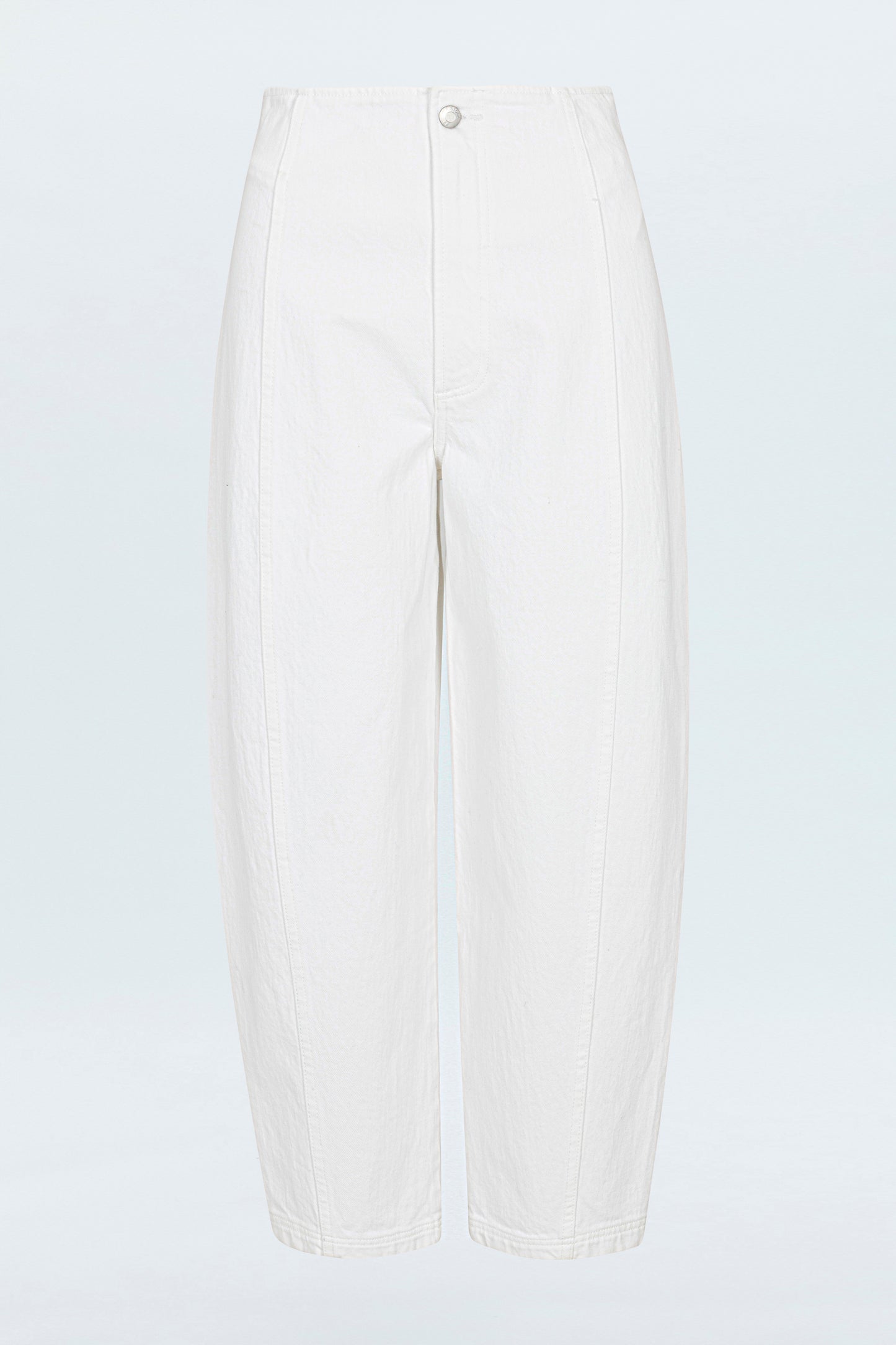 Blair High Rise Seamed Barrel Jean - Vivid White