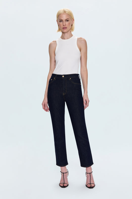 Bri High Rise Slim Straight Jean - Nightfall