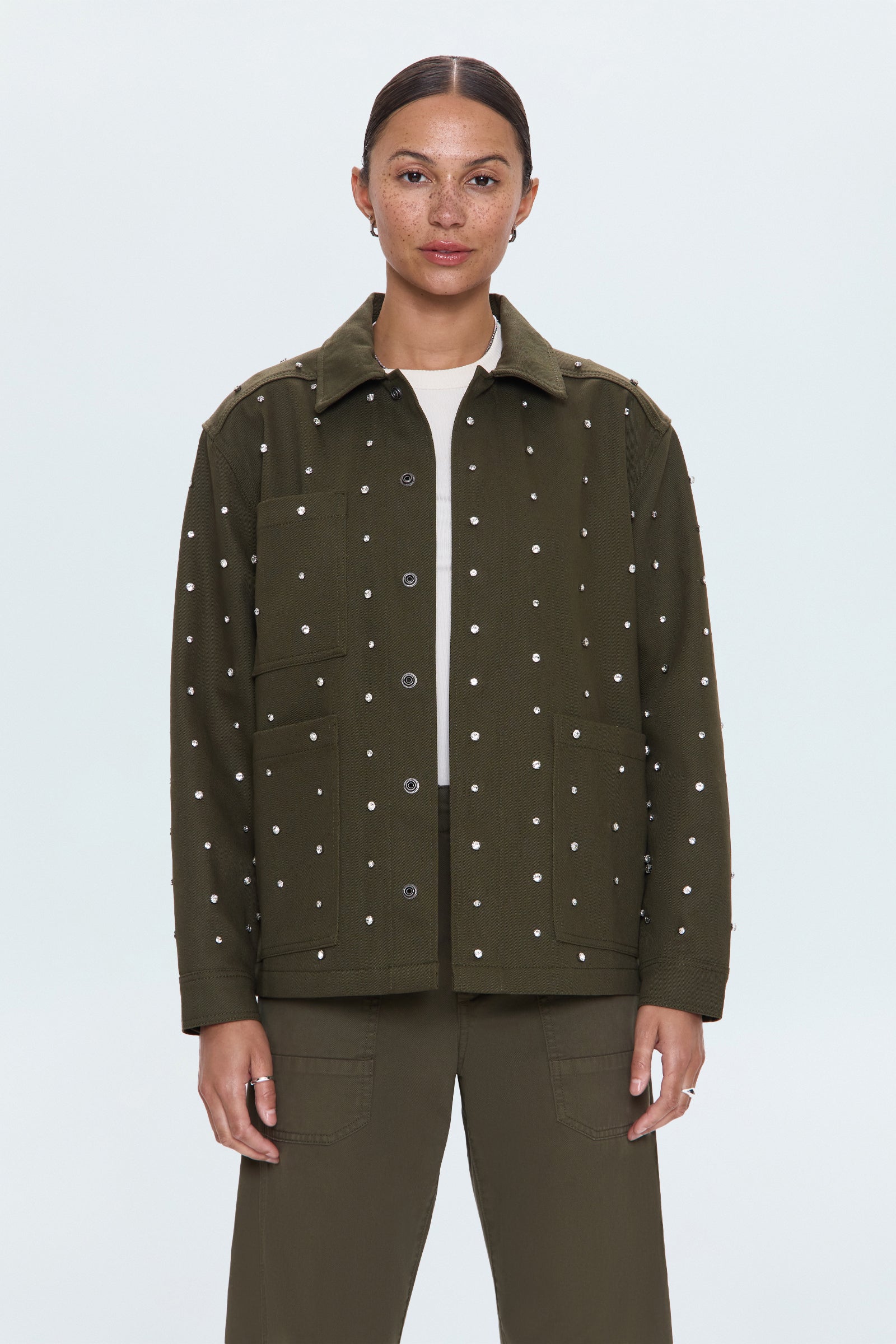 Pistola Cosette Embellished Utility Women Jacket