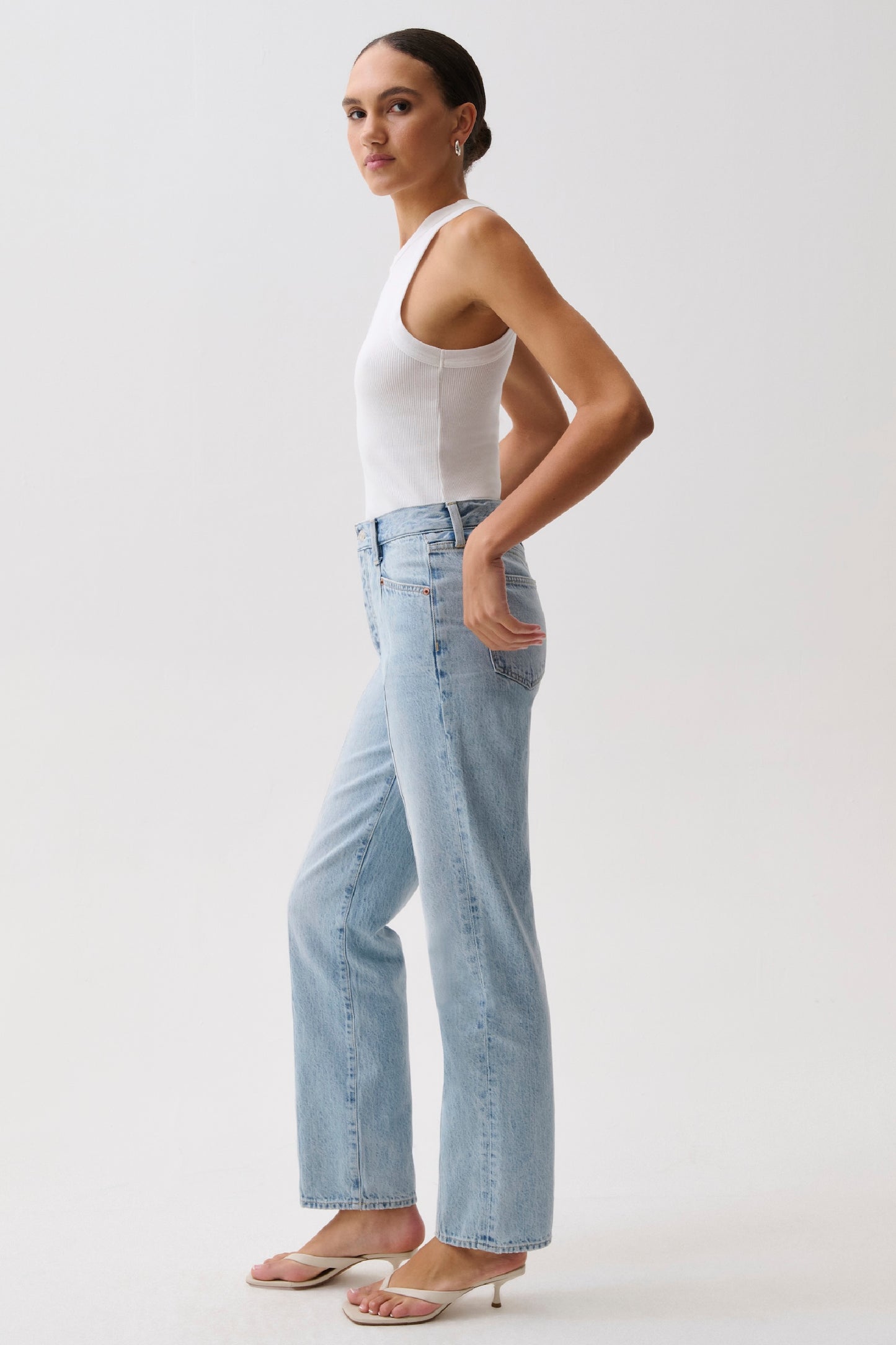 Cassie Super High Rise Straight Jean - Vibes