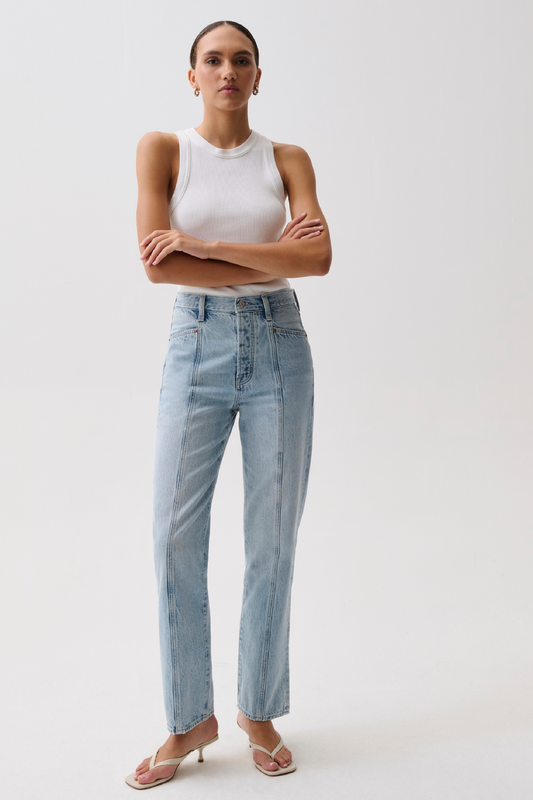 Cassie Super High Rise Straight Jean - Vibes