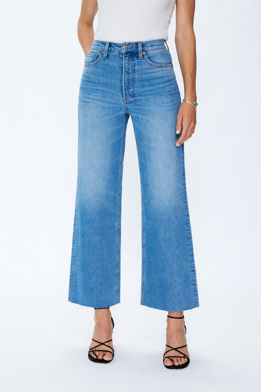 Pistola PETITE Lana Crop High Rise Ultra Wide Leg - Wild Heart high rise wide leg jeans