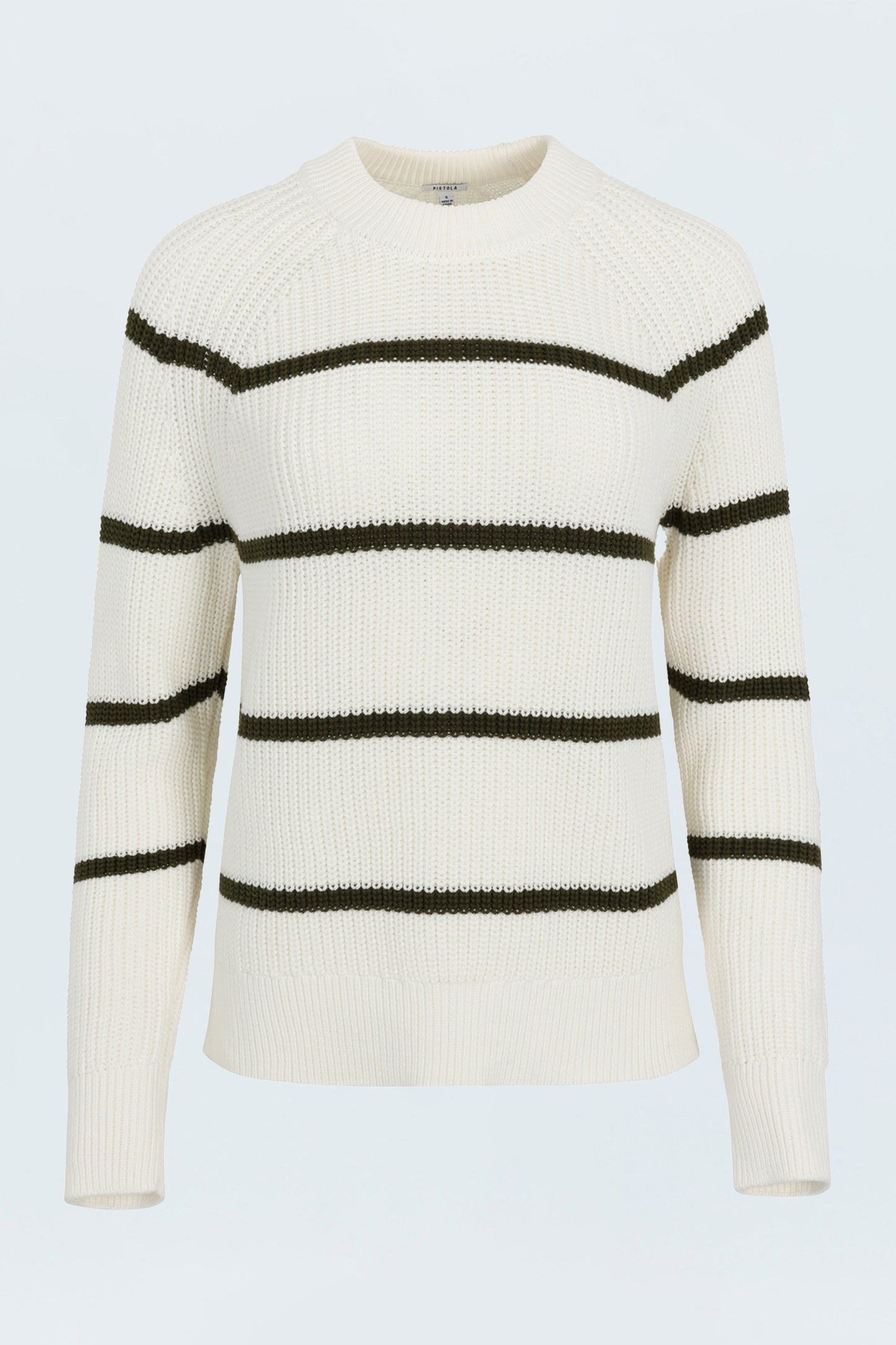 Edie Sweater - Olive Stripe