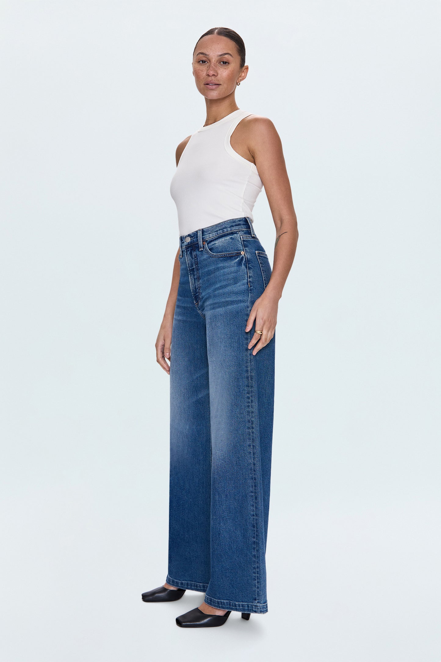 PETITE Lana High Rise Ultra Wide Leg Jean - Soho