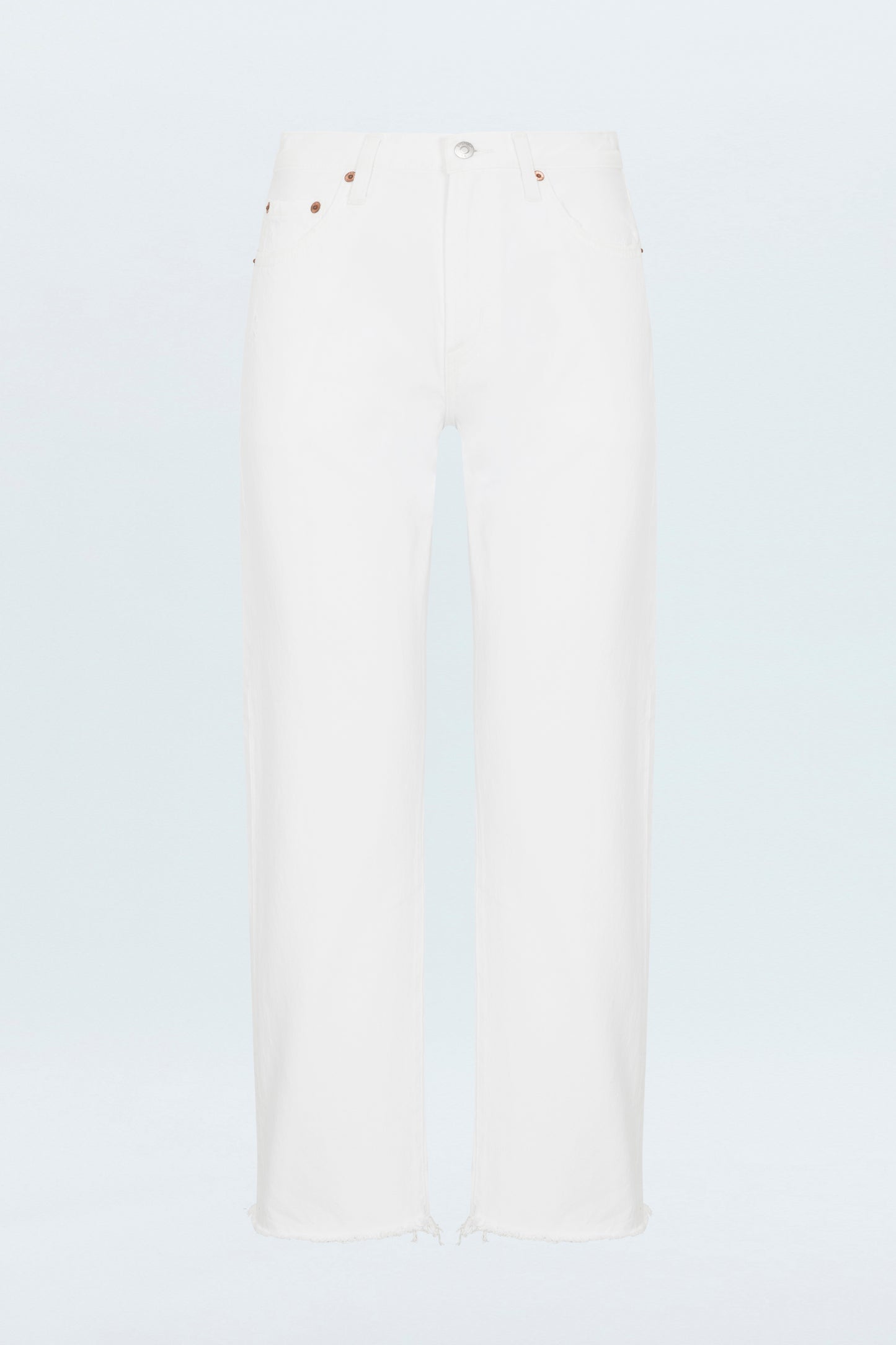 Lexi Mid Rise Bowed Straight Jean - Luxe White Vintage