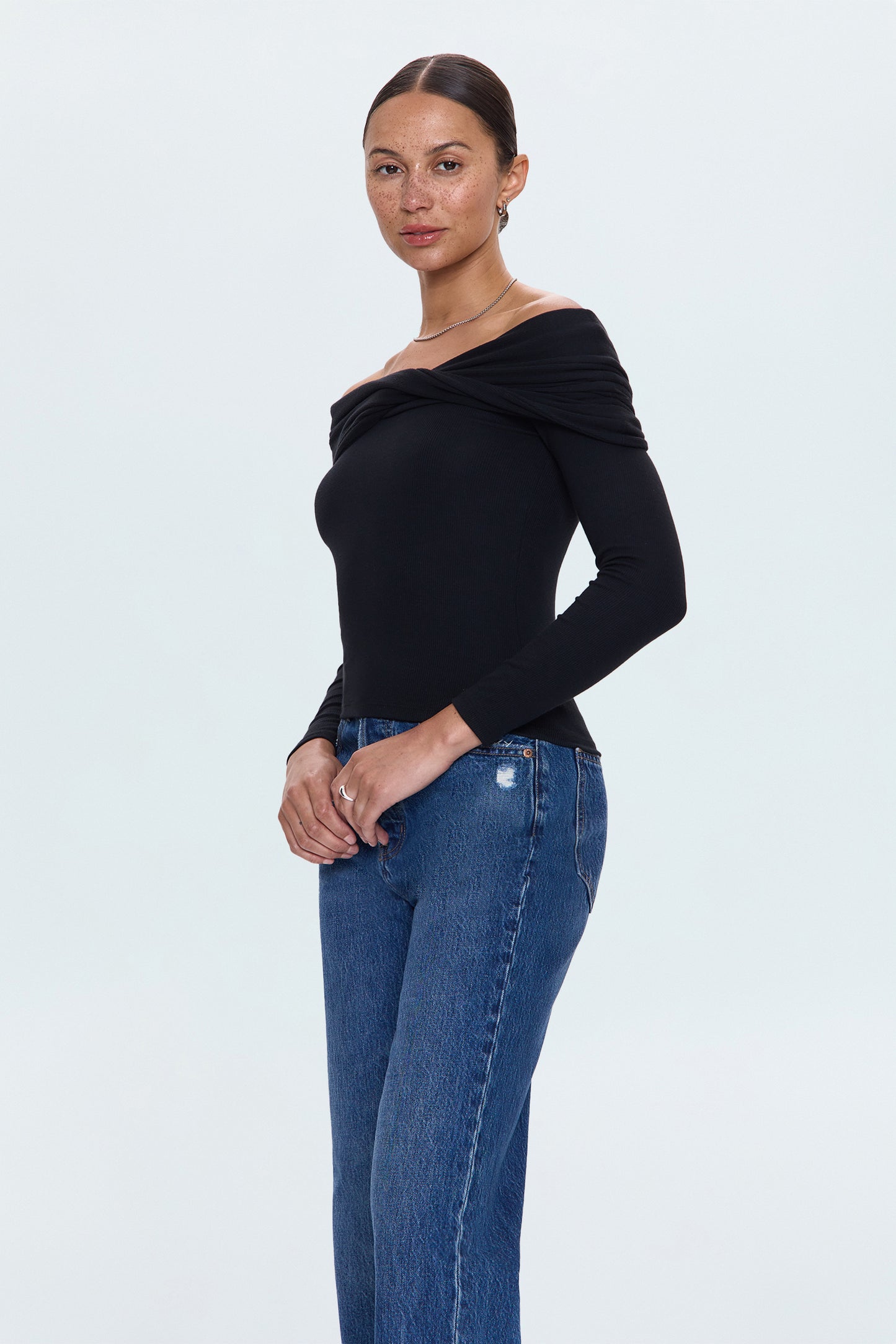Lyra Off The Shoulder Top - Noir