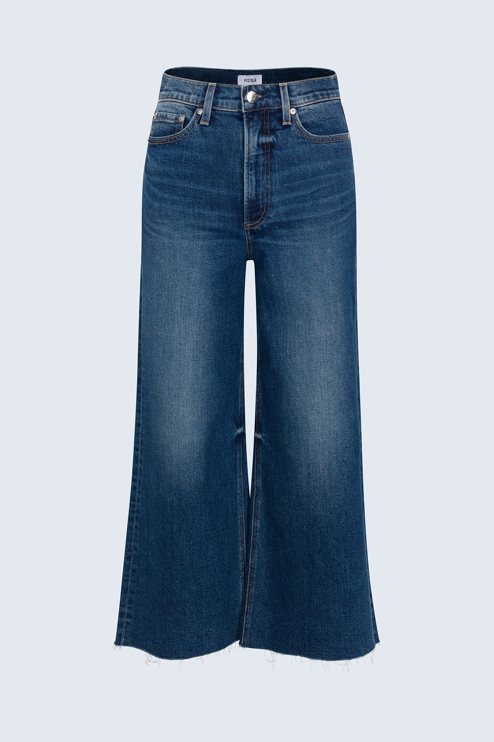 【PORTERNA】Faden Roll Up Wide Jeans PETITE Lana Crop High Rise Ultra Wide Leg - Broadway