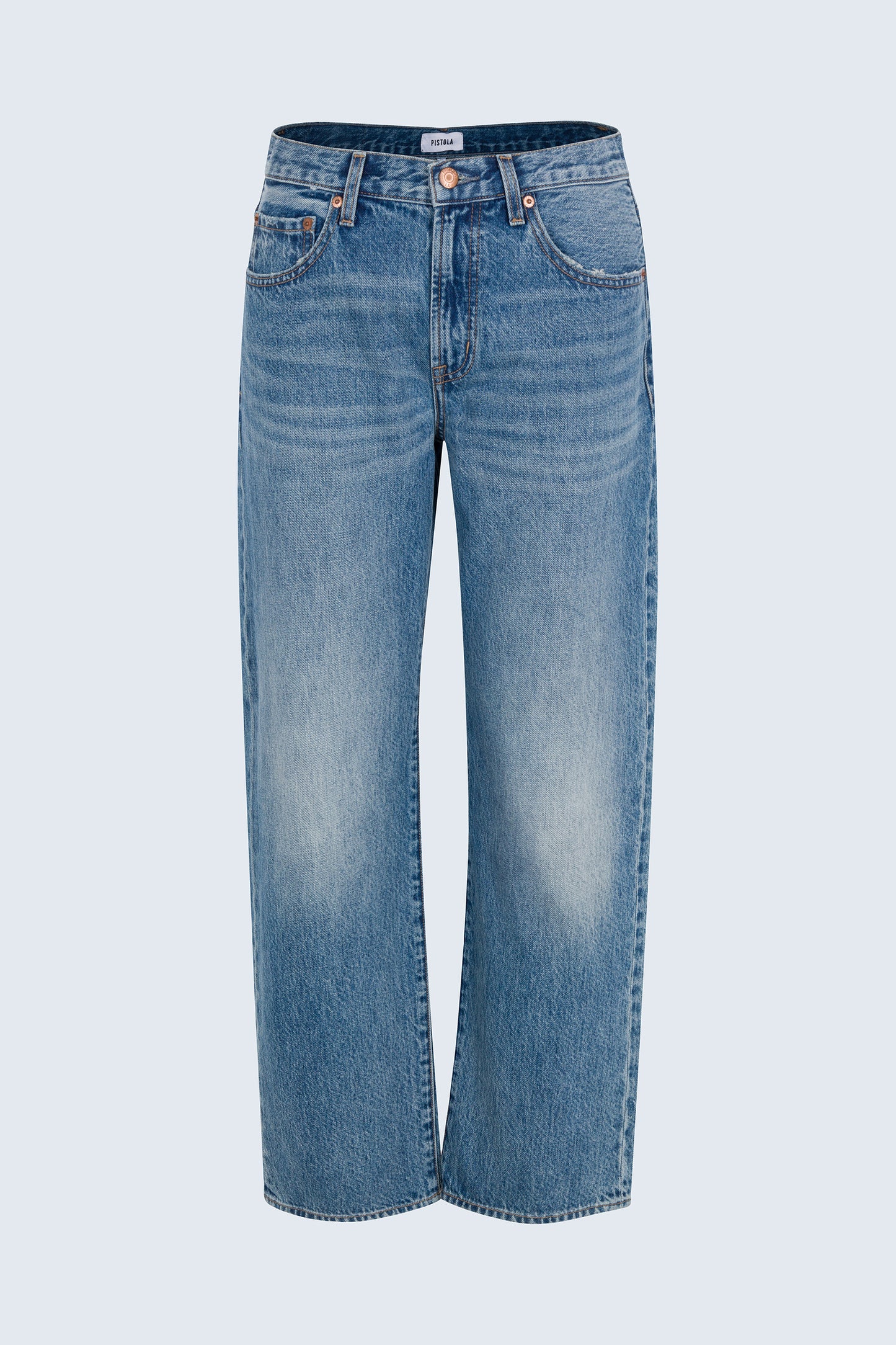 Lexi Mid Rise Bowed Straight Jean - Metropolis