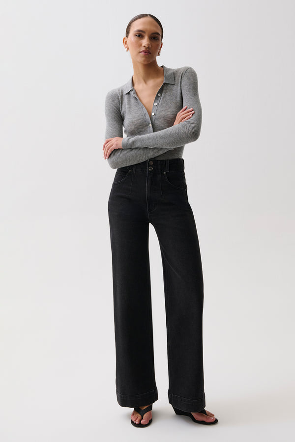 Lana High Rise Ultra Wide Leg Jean - Jetset