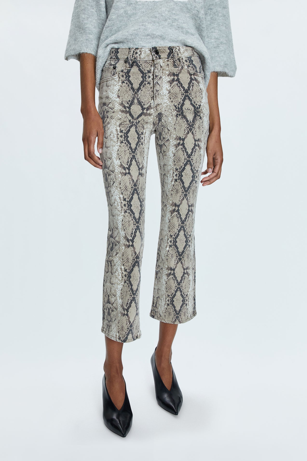 Lennon High Rise Boot Jean - Python