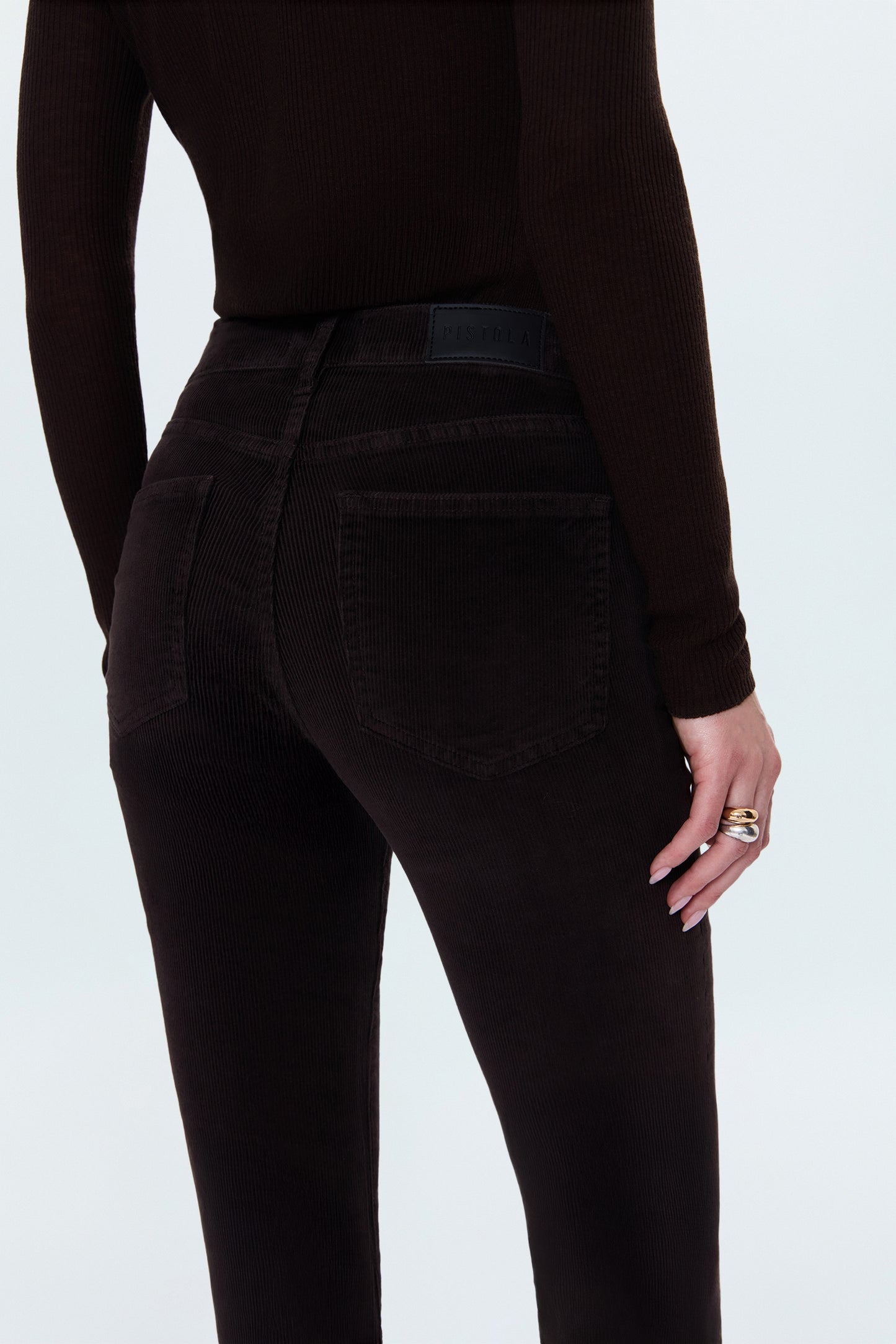 Kinsley Mid Rise Ultra Flare Pant - Mocha
