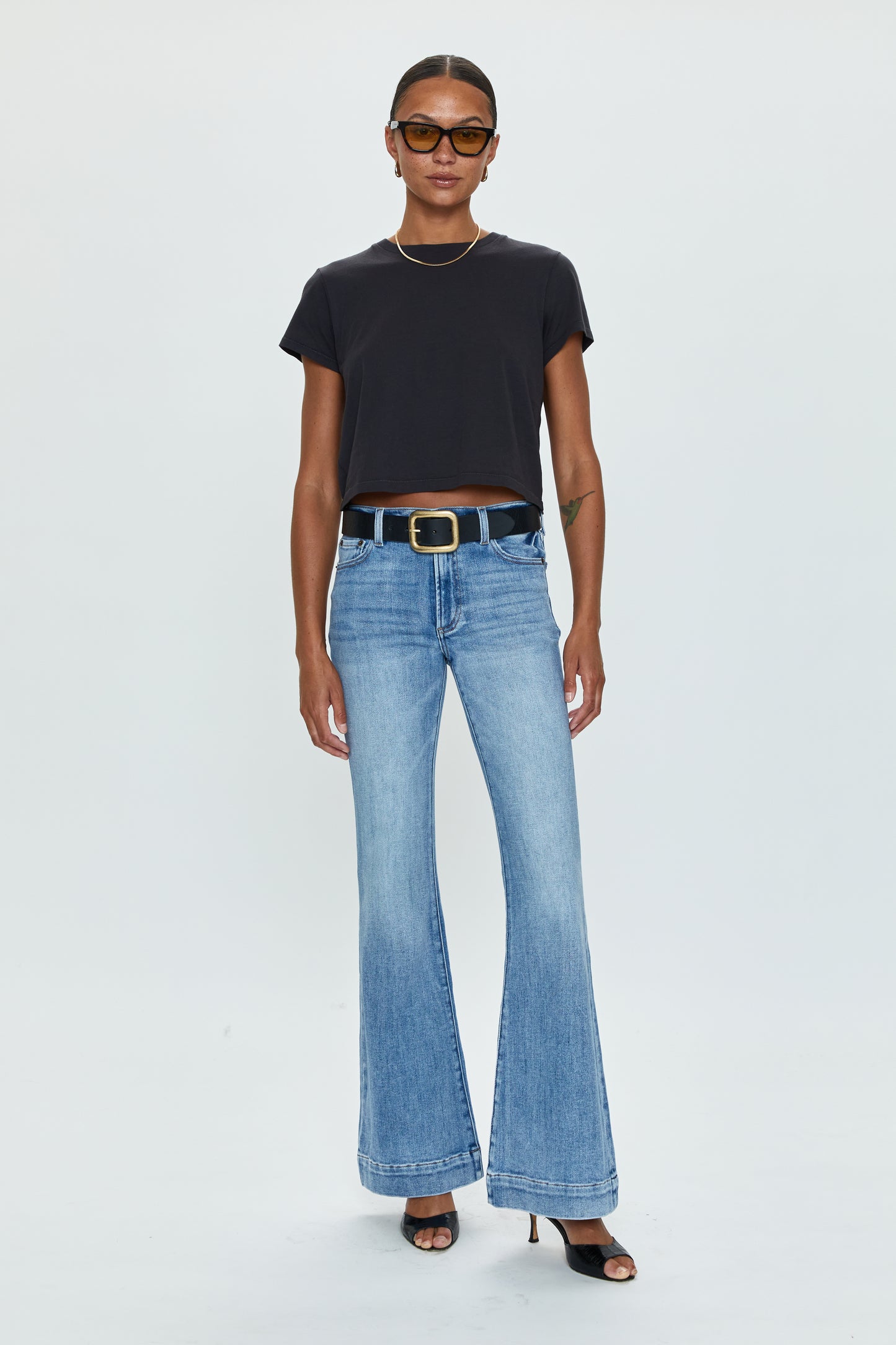 Kinsley Mid Rise Ultra Flare Jean - Paradise