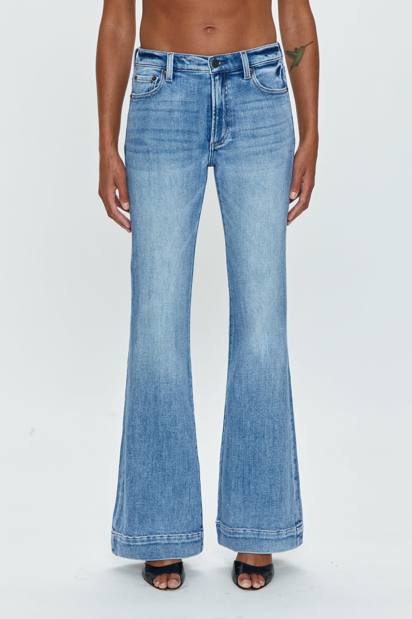 Kinsley Mid Rise Ultra Flare Jean - Paradise