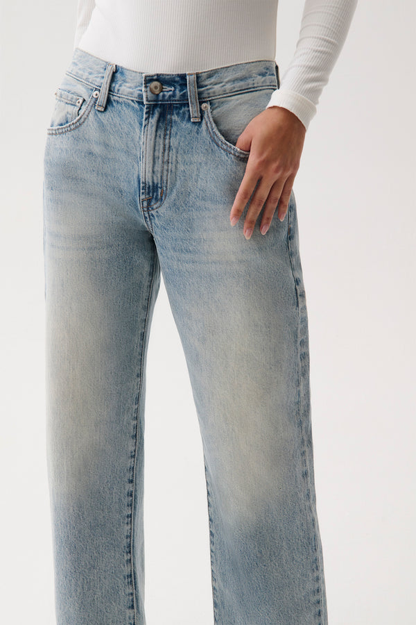 PETITE Lexi Mid Rise Bowed Straight Jean - Bowie