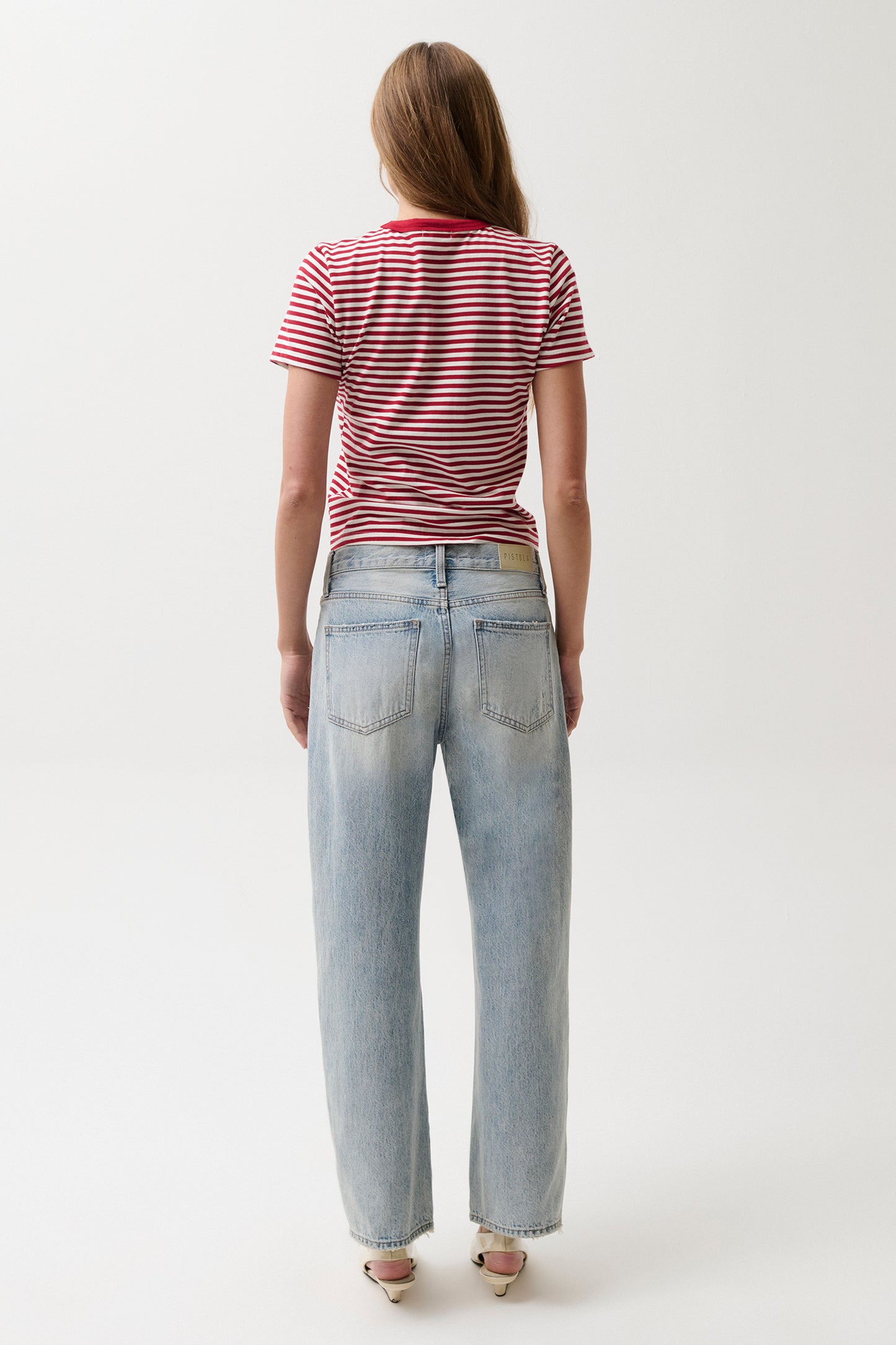 PETITE Lexi Mid Rise Bowed Straight Jean - Bowie