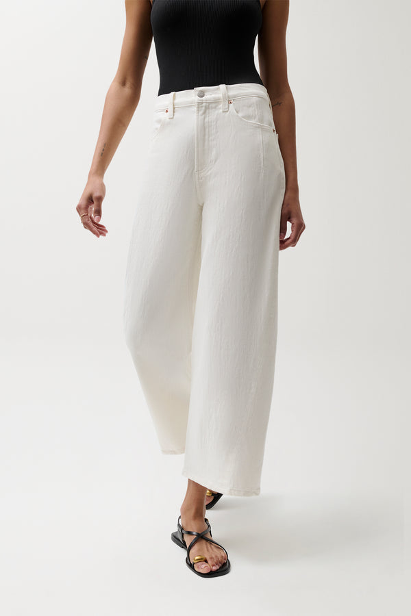 Kyra Ankle High Rise Bowed Ankle - Antique White