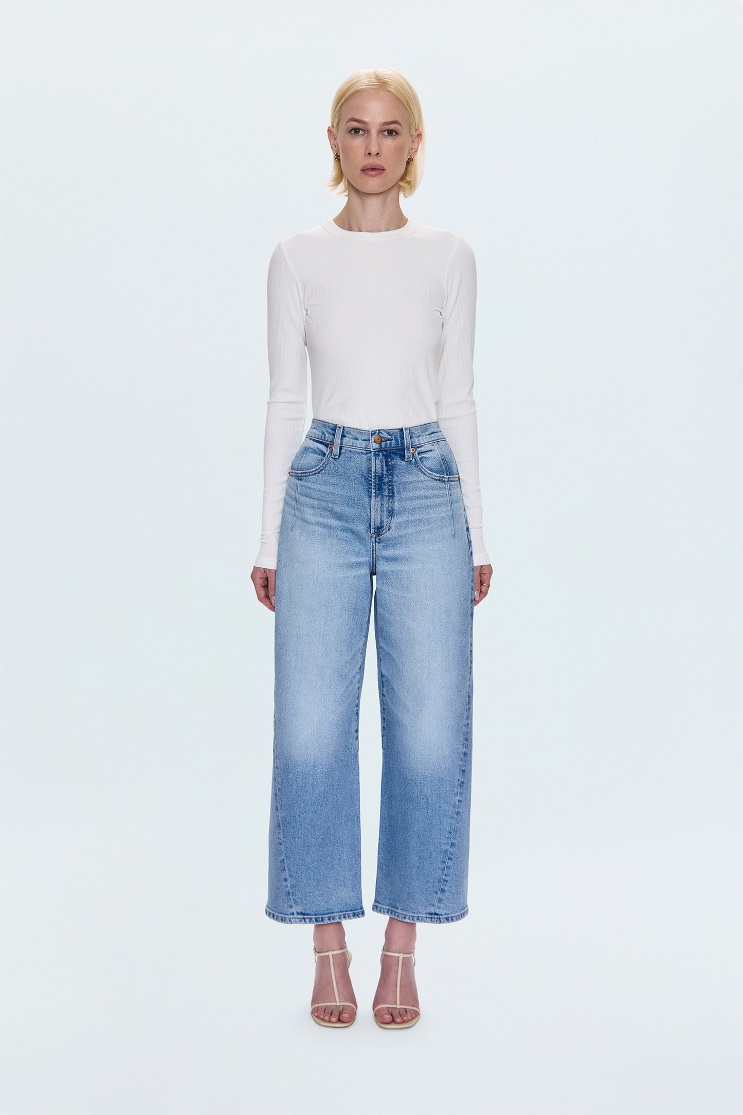 PETITE Kyra Ankle High Rise Bowed Jean - Terrace