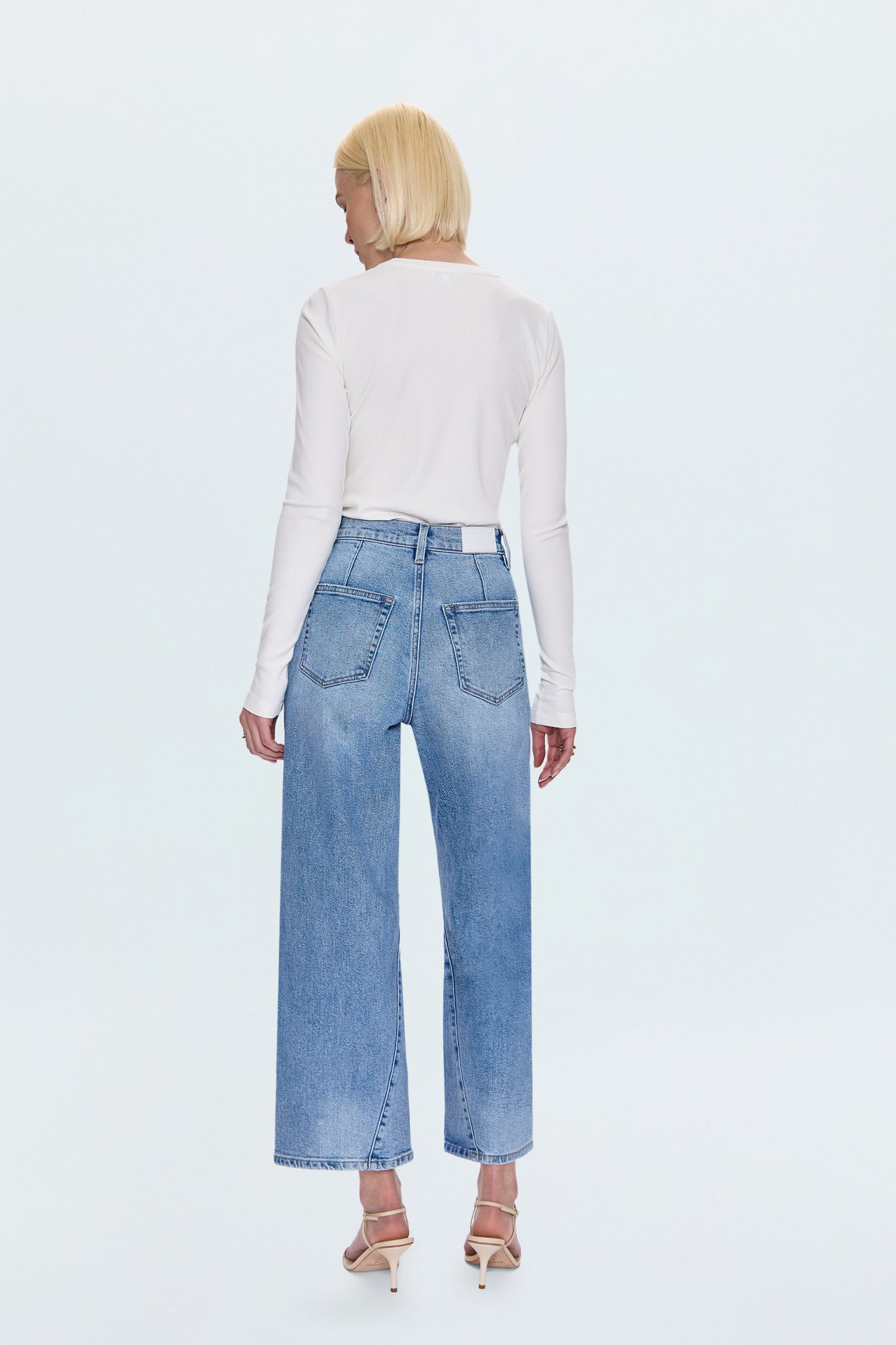 PETITE Kyra Ankle High Rise Bowed Jean - Terrace