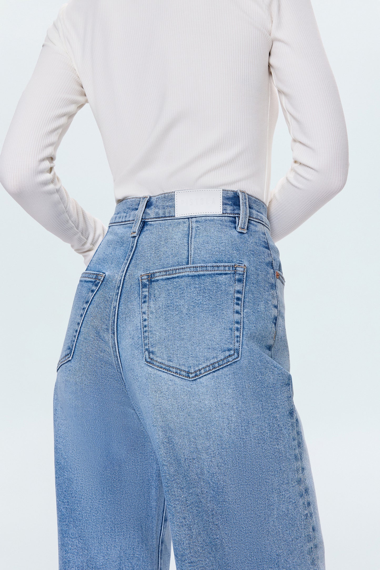 PETITE Kyra Ankle High Rise Bowed Jean - Terrace