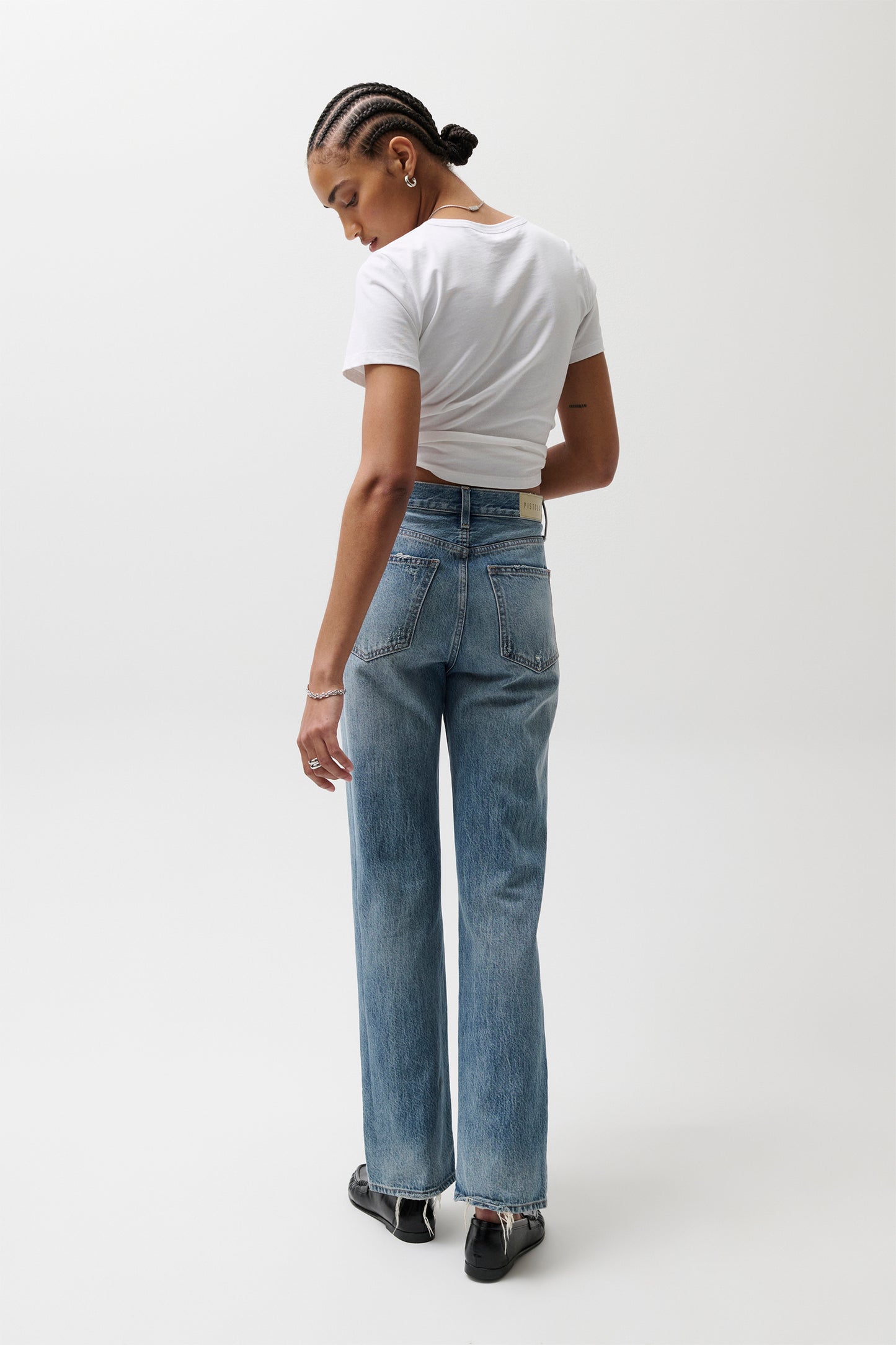 Pistola Cassie Super High Rise Straight Jean - Serpentine Vintage high rise straight jeans