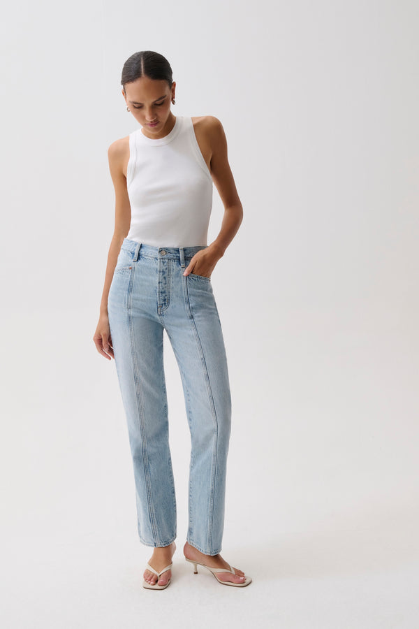 Cassie Super High Rise Straight Jean - Vibes