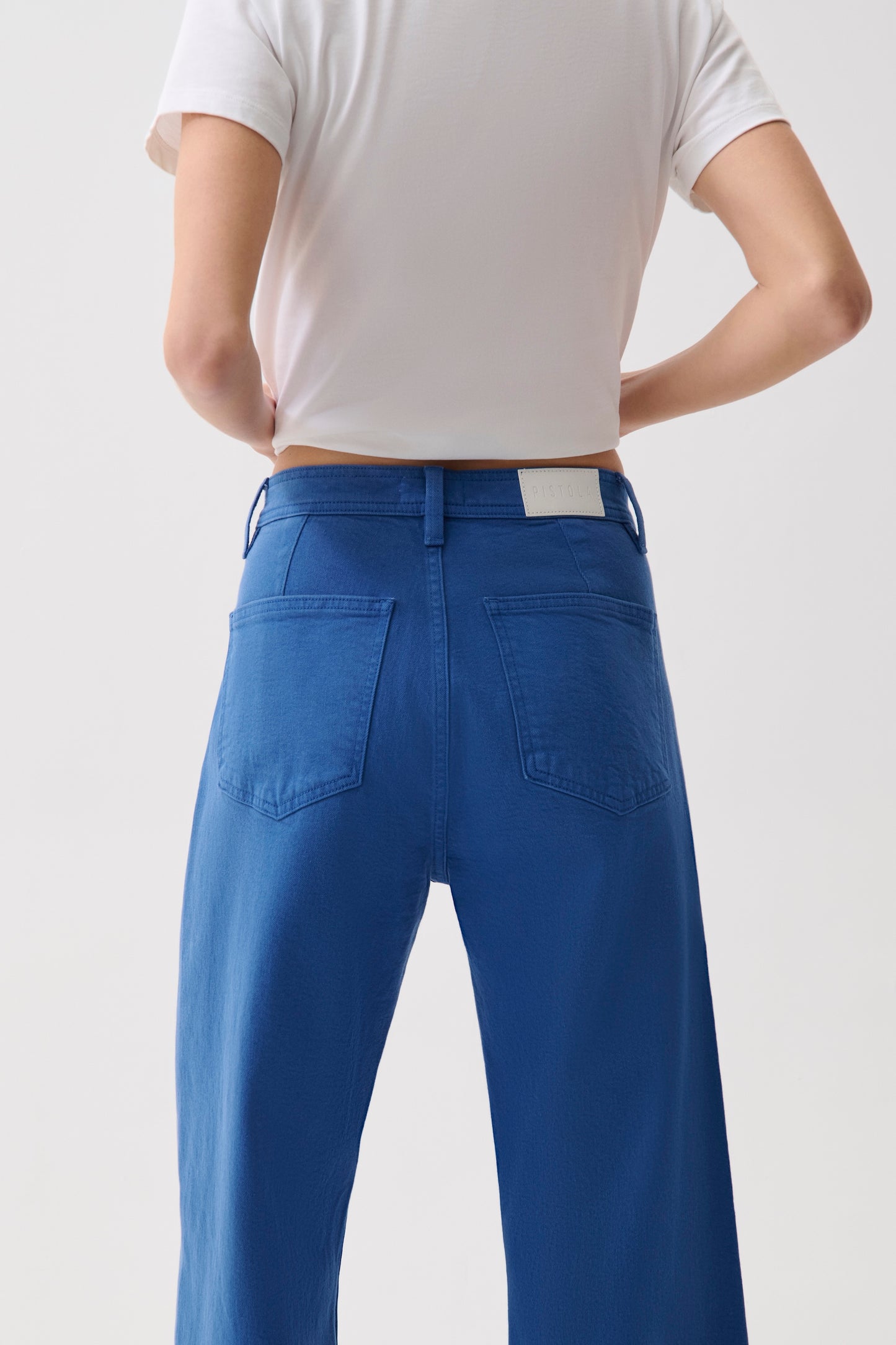 Penny Crop High Rise Wide Leg Jean - Ciel