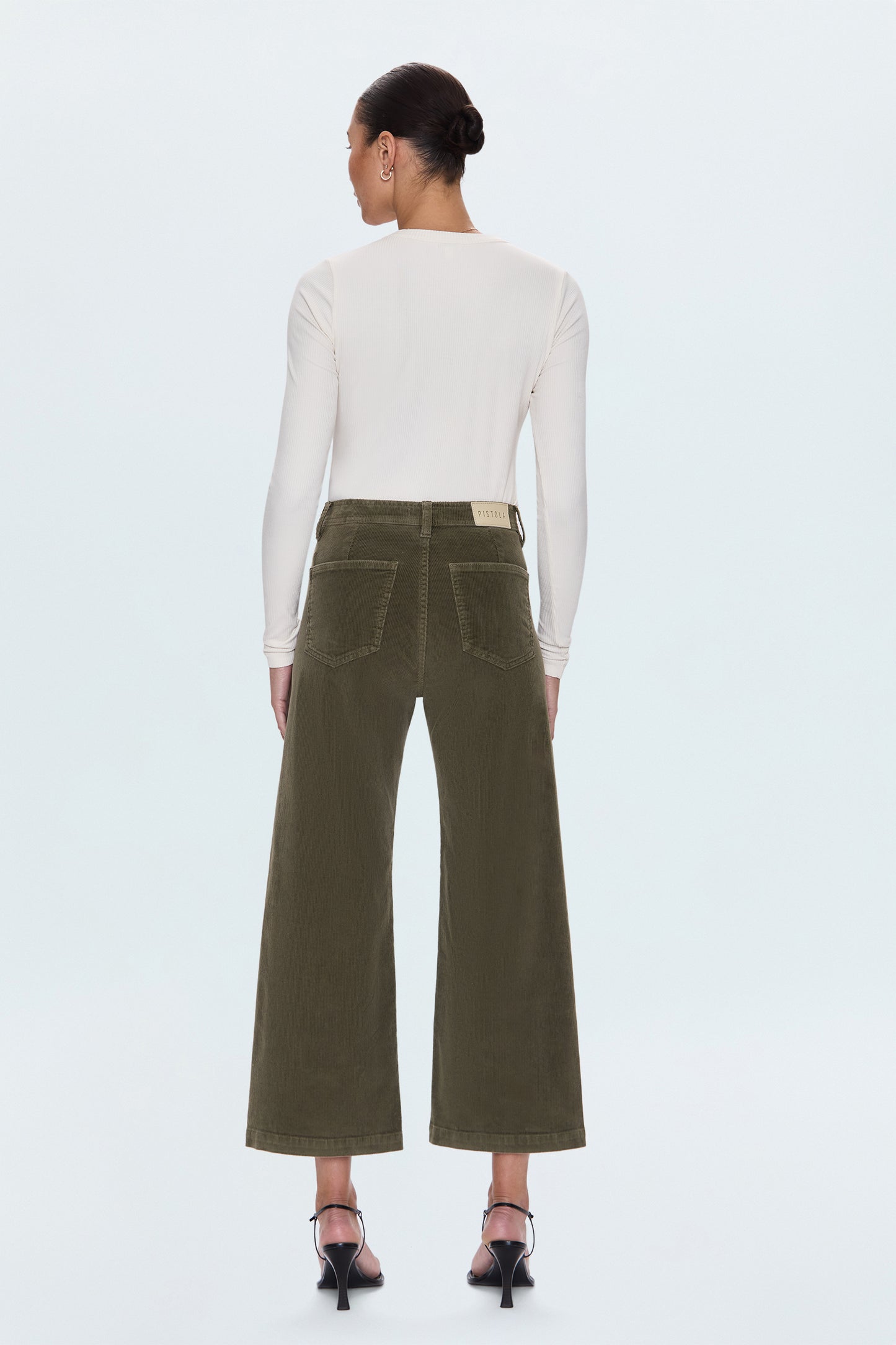 Penny Crop High Rise Wide Leg Pant - Sequoia
